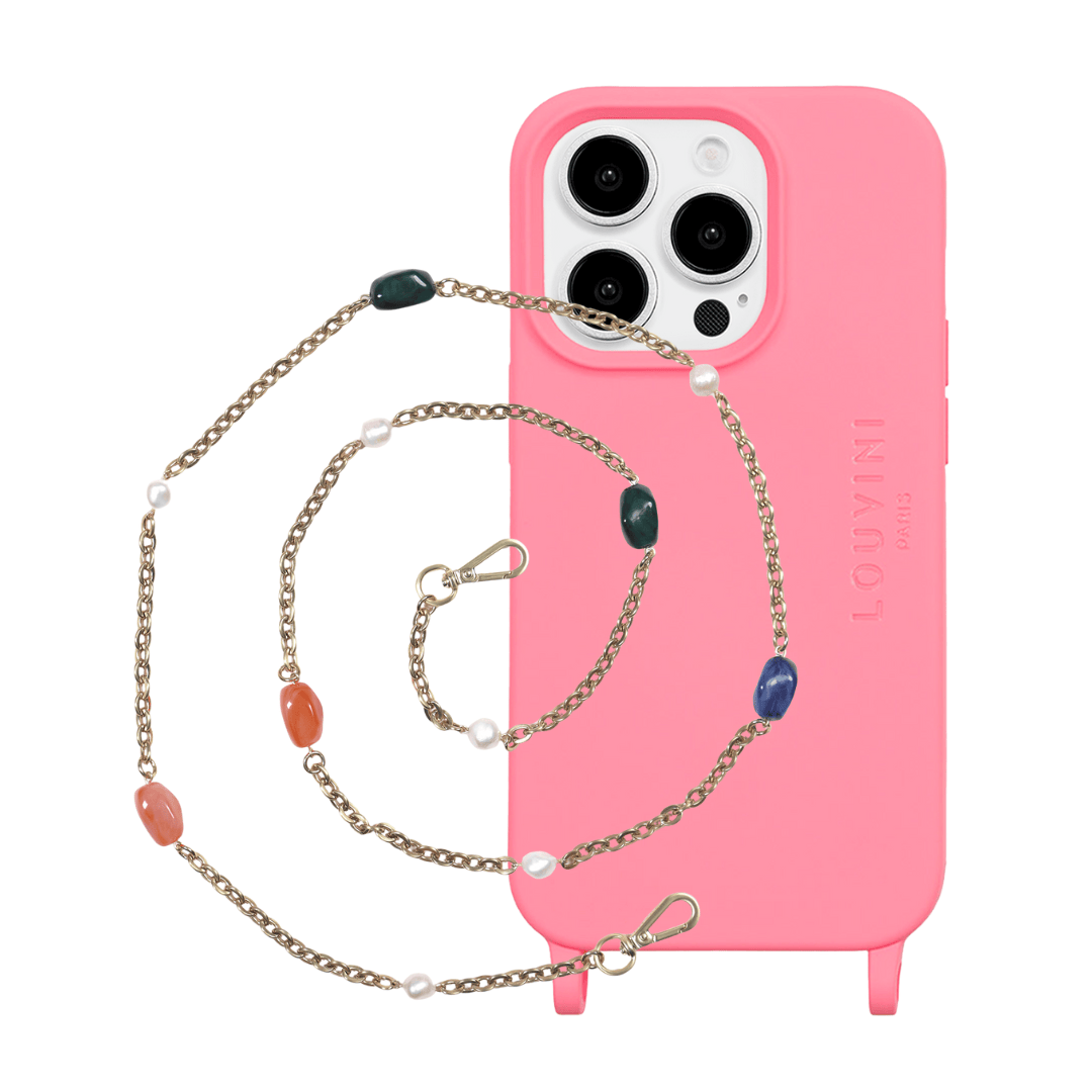 Coque iPhone MILO MagSafe Rose & chaîne YSA