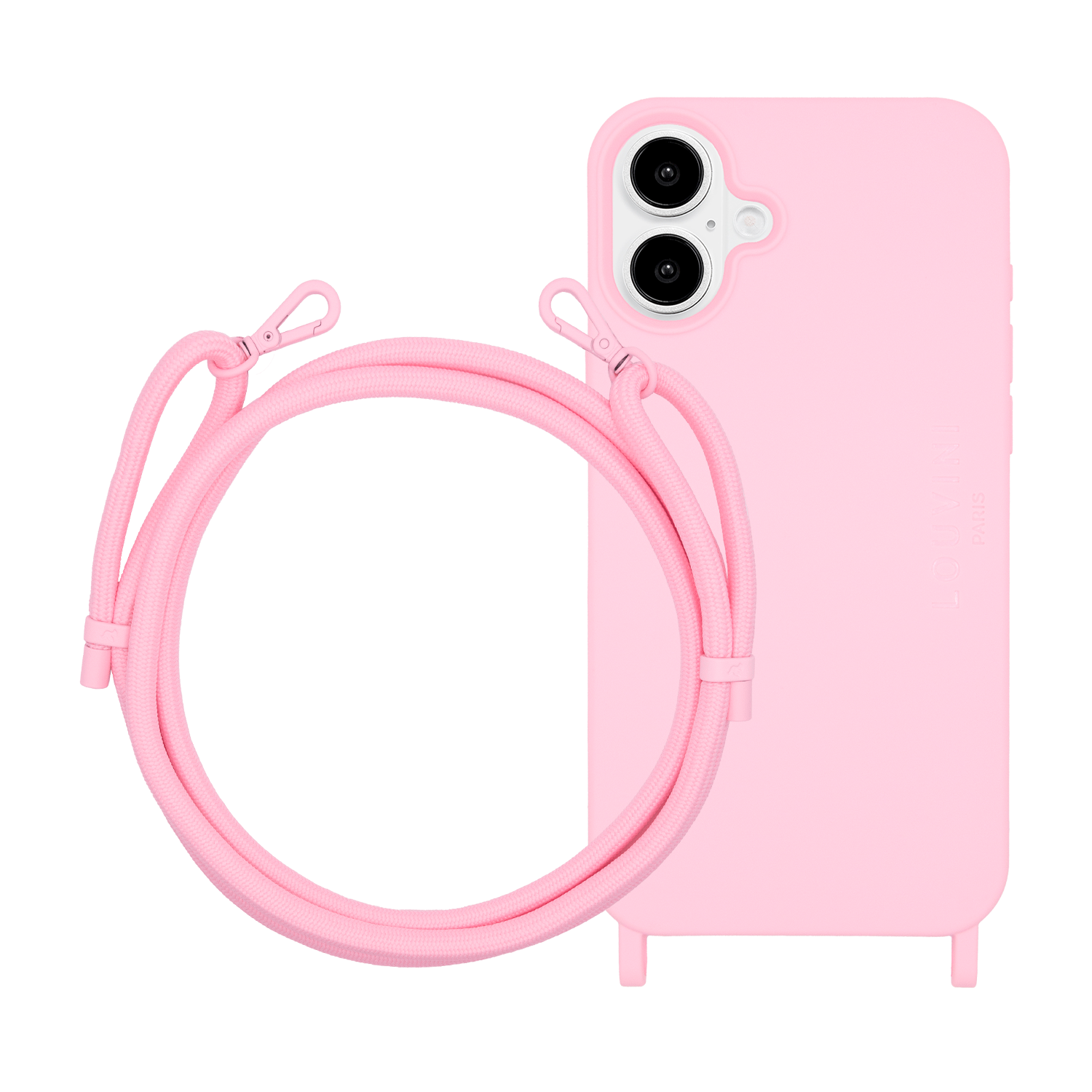 Coque iPhone MagSafe MILO Soft Pink & Cordon SAM Soft Pink