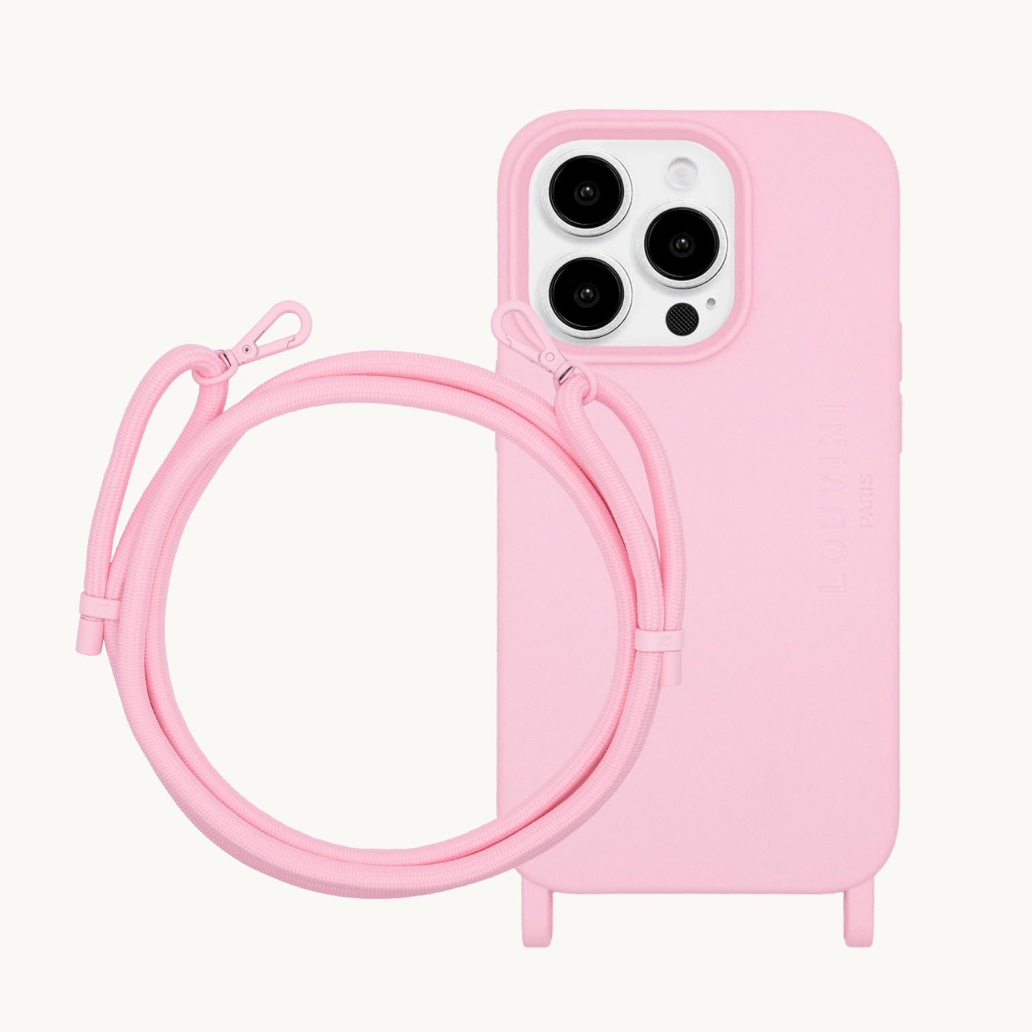 Coque iPhone MILO MagSafe Soft Pink & cordon SAM Soft Pink