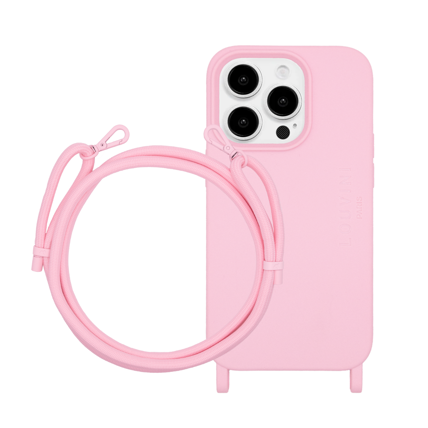 Coque iPhone MILO MagSafe Soft Pink & cordon SAM Soft Pink