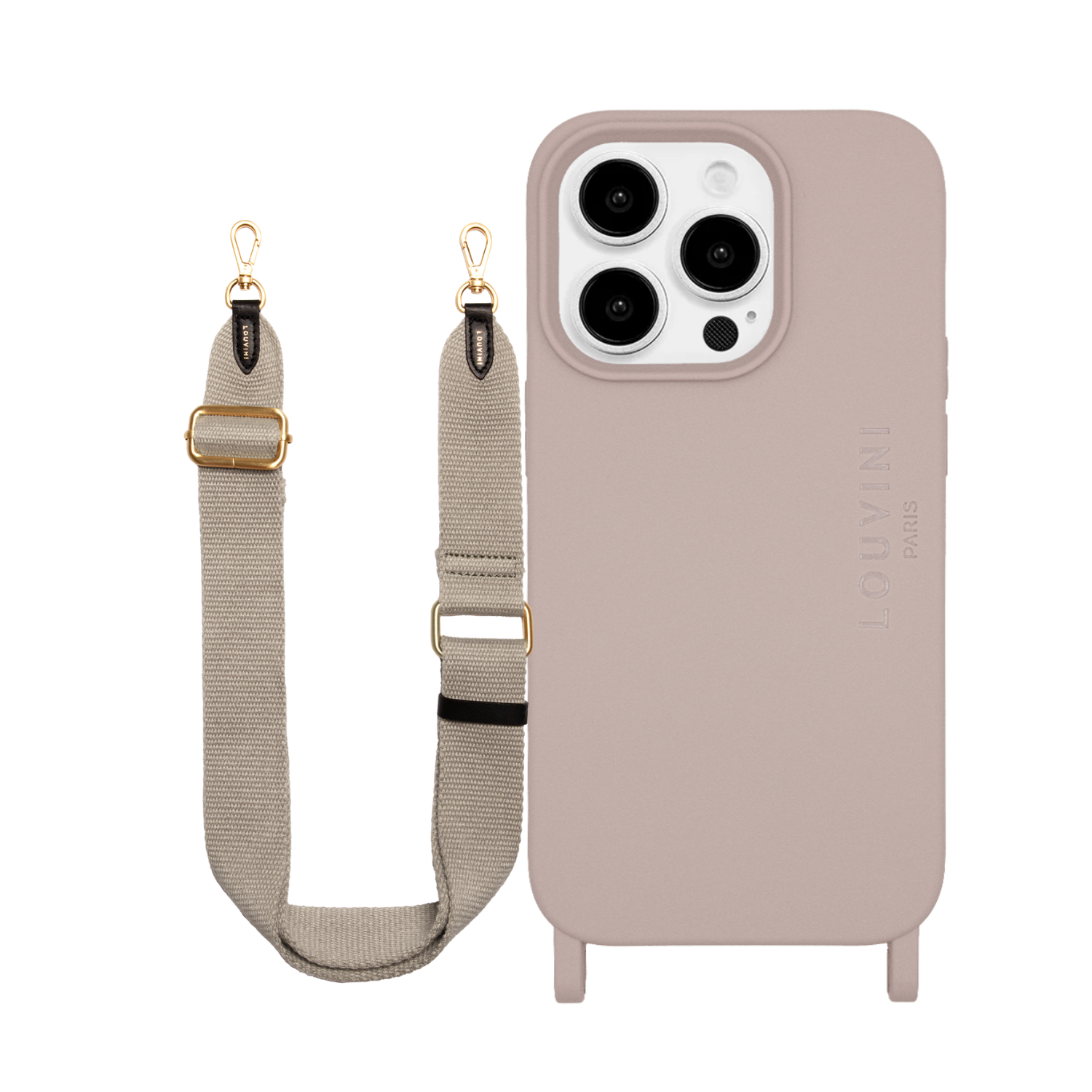 Coque iPhone MILO MagSafe Taupe & sangle OLYMPE Taupe