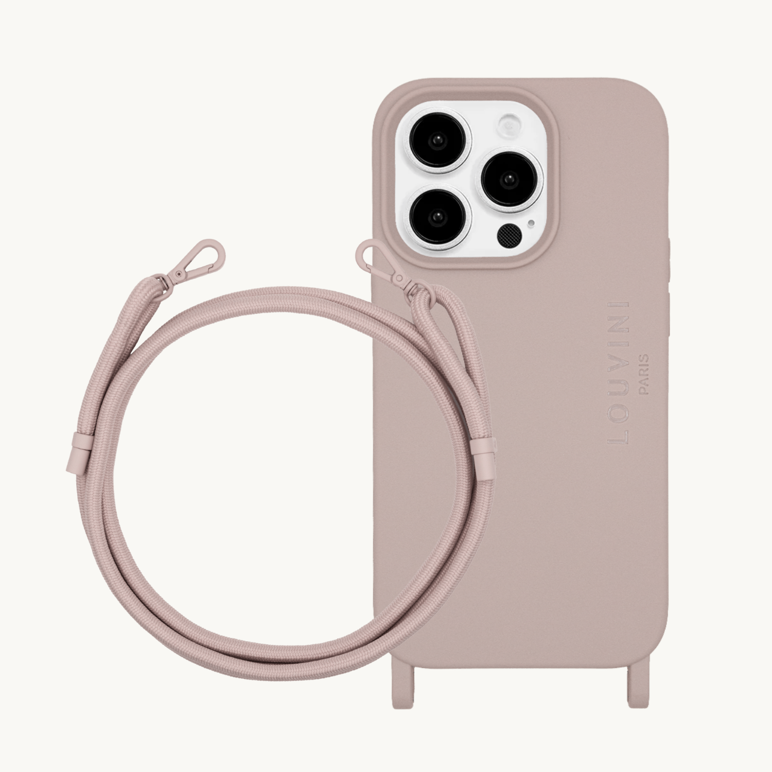 Coque iPhone MILO MagSafe Taupe & cordon SAM Taupe