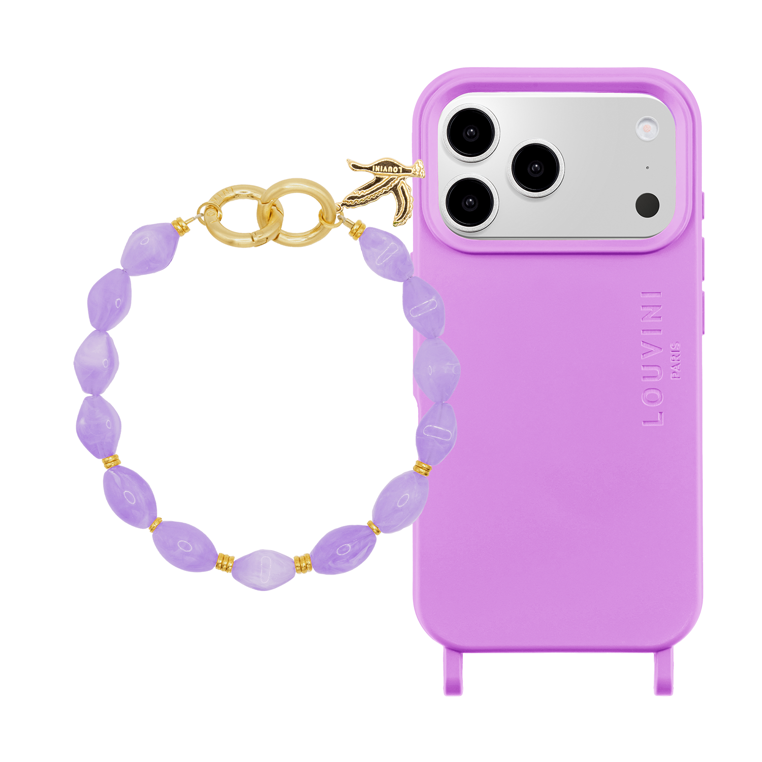 Coque iPhone MagSafe MILO Violet & Bracelet PETIT RITA Violet