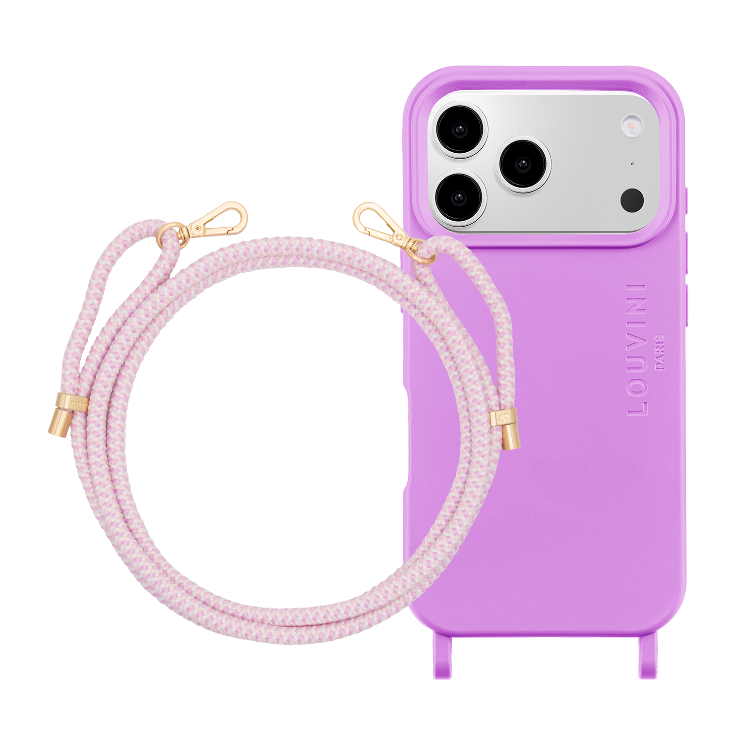 Coque iPhone MagSafe MILO Violet & Cordon TESSA Violet-Rose