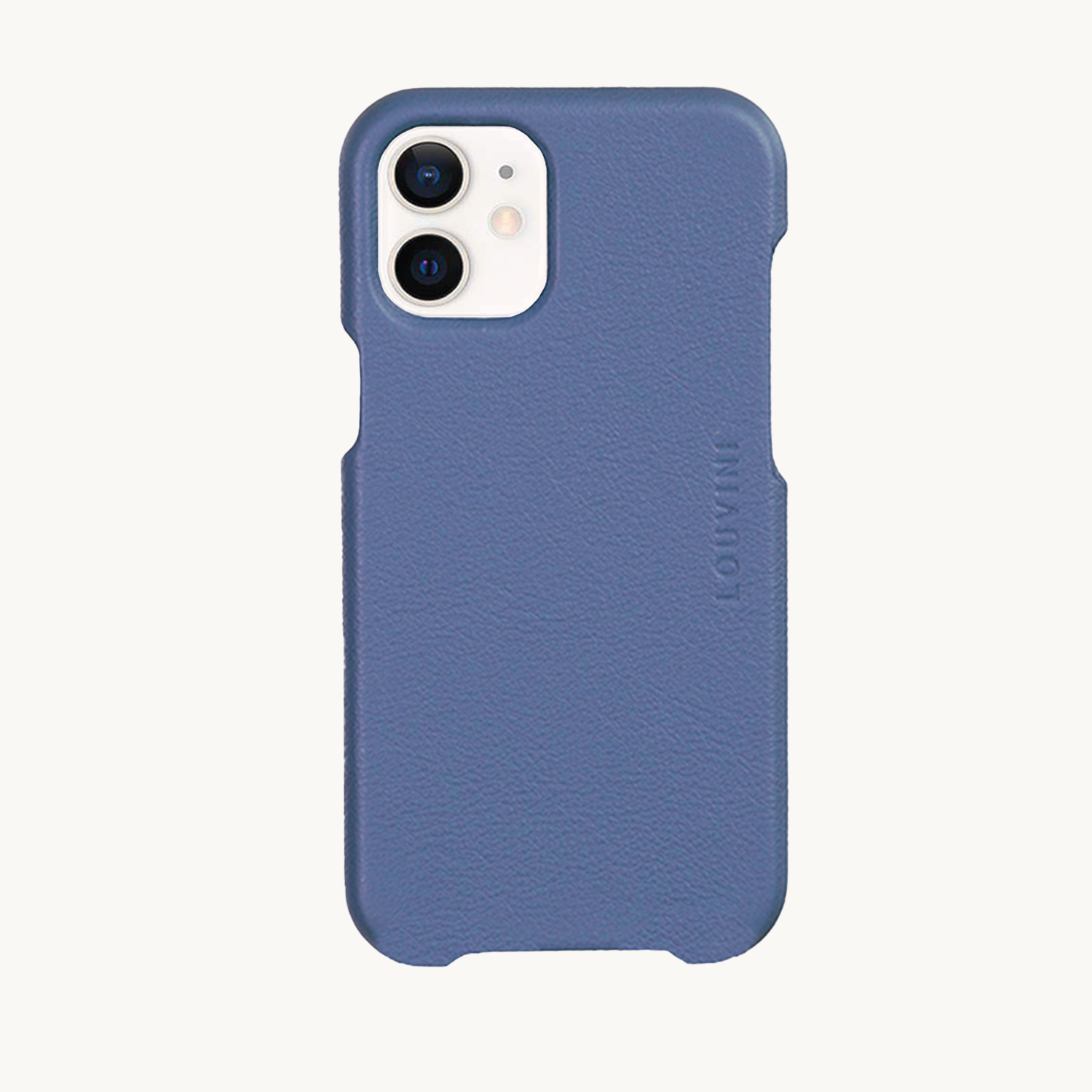 Coque iPhone avec étui en cuir bleu