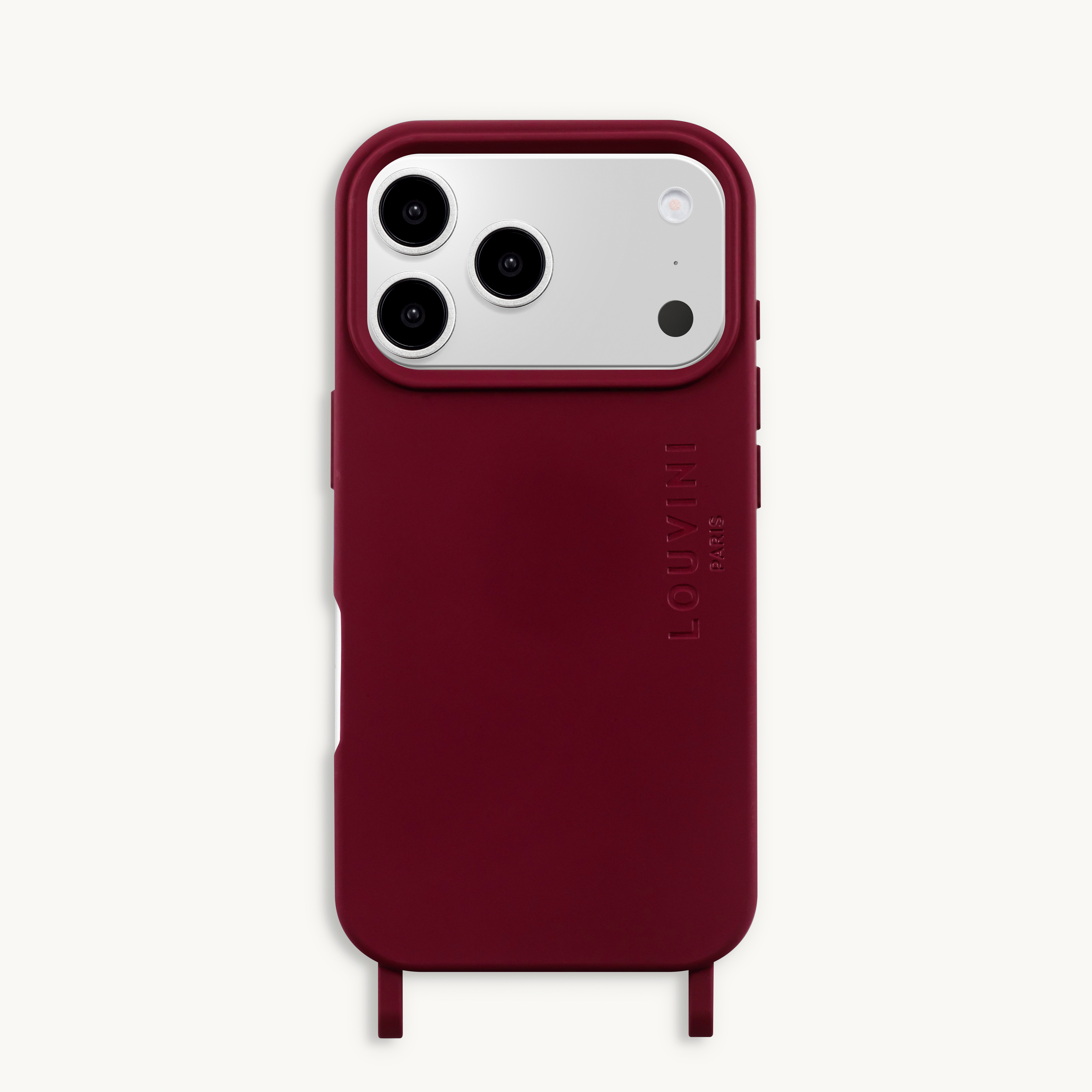 Coque iPhone MagSafe avec anneaux MILO - Bordeaux