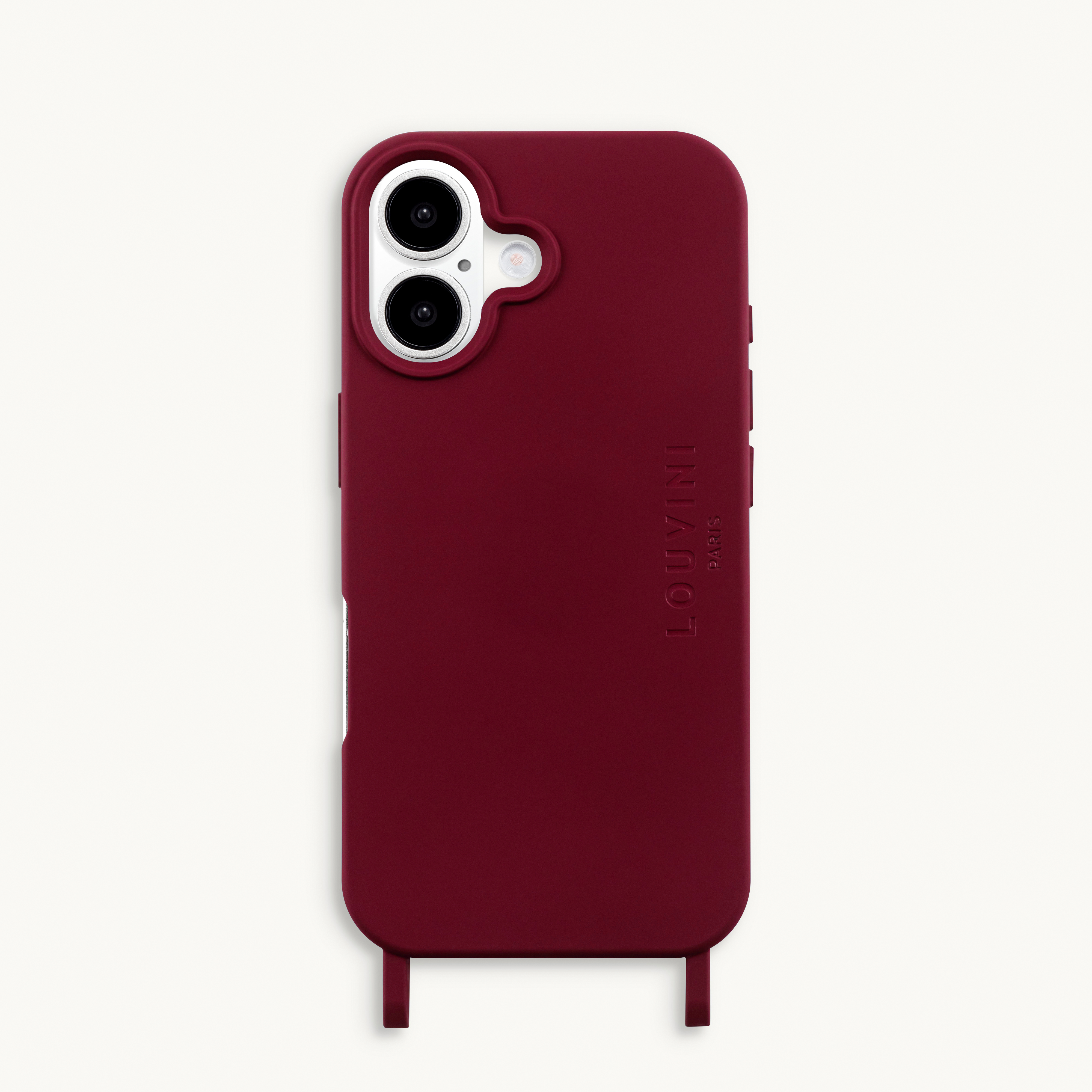 Coque iPhone MagSafe avec anneaux MILO - Bordeaux