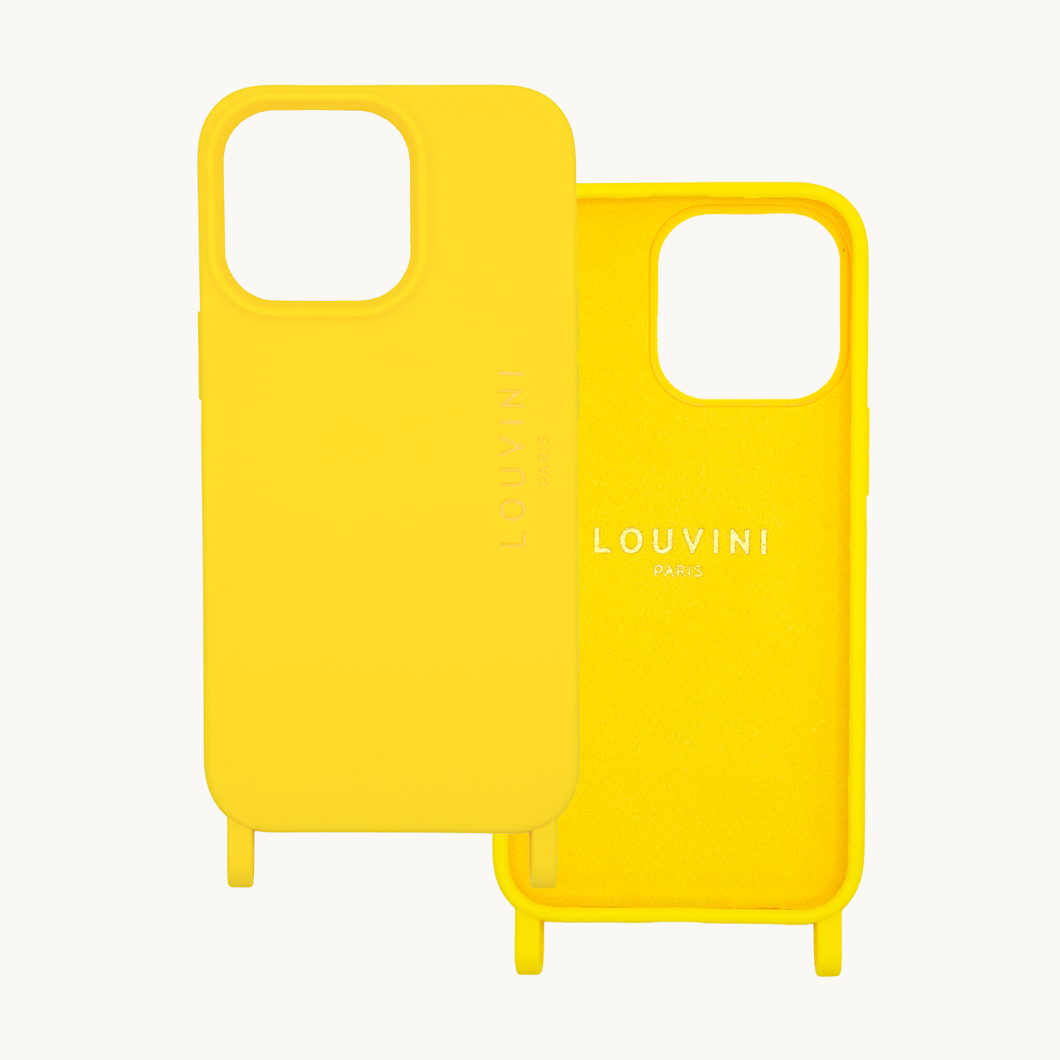 coque pour iPhone MagSafe avec anneaux Jaune