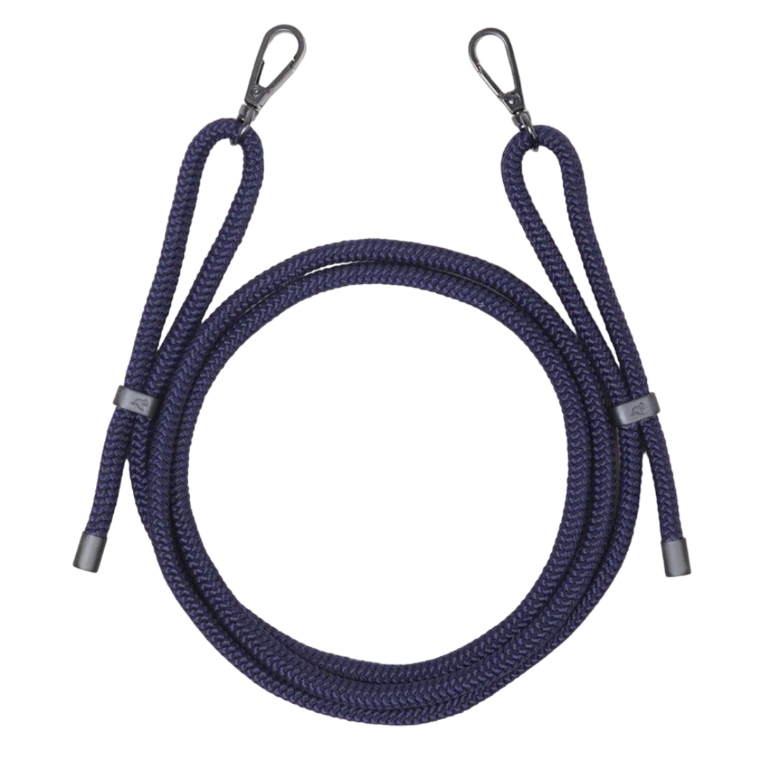 cordon pour téléphone bandoulière marine avec mousquetons