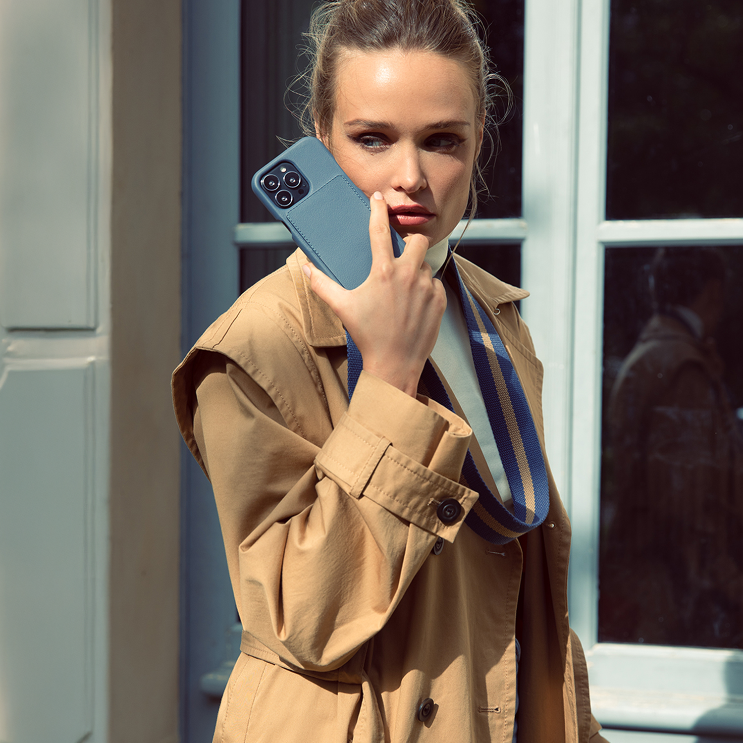 Sangle OLYMPE - Bleu-Camel