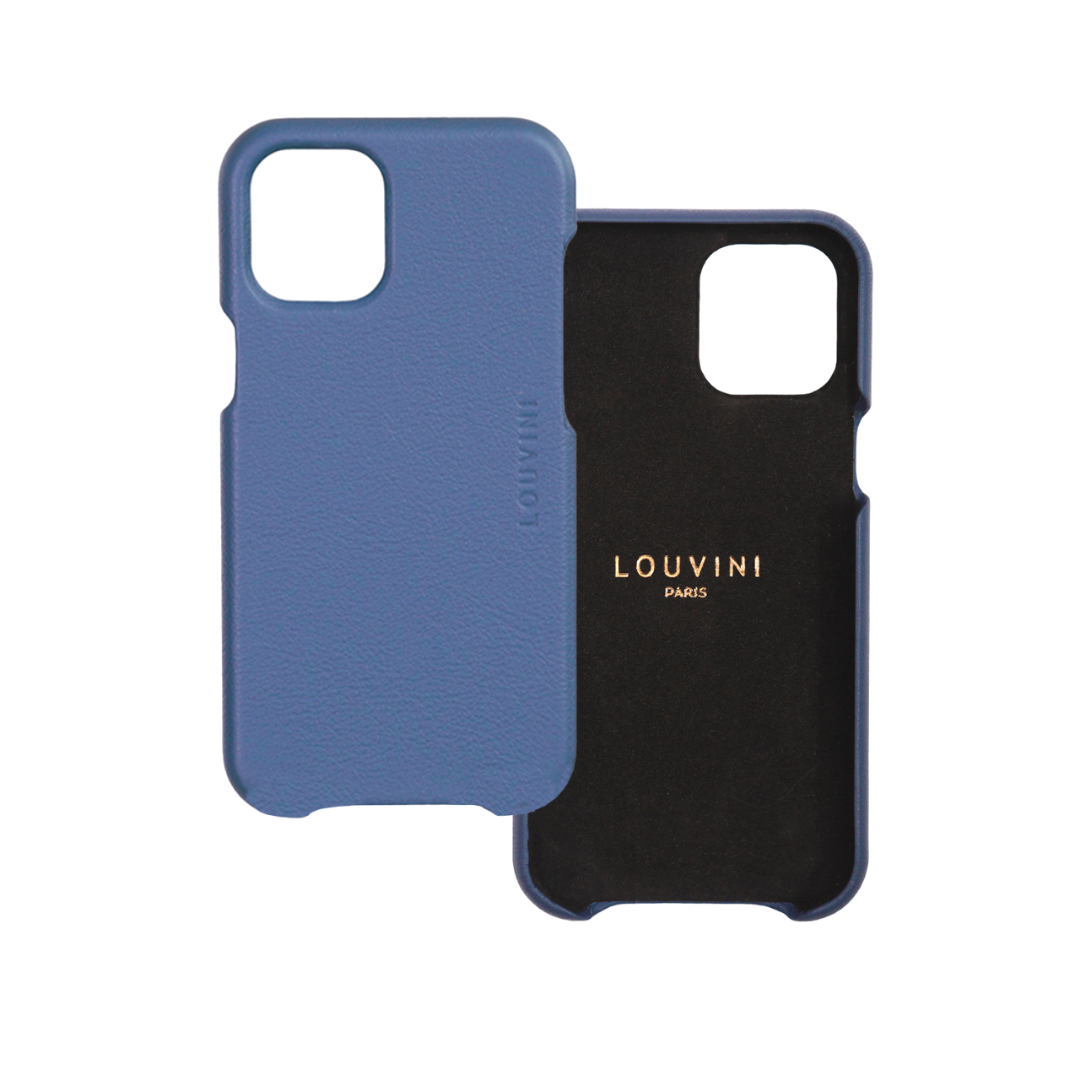 COQUE IPHONE CUIR OSCAR BLEU