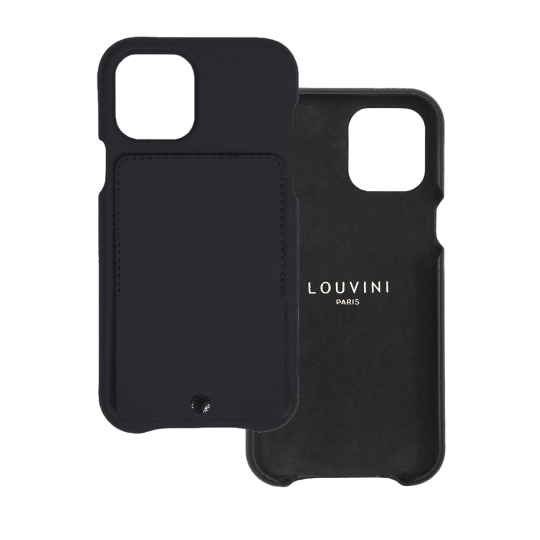 COQUE IPHONE CUIR PORTE CARTE OSCAR NOIR