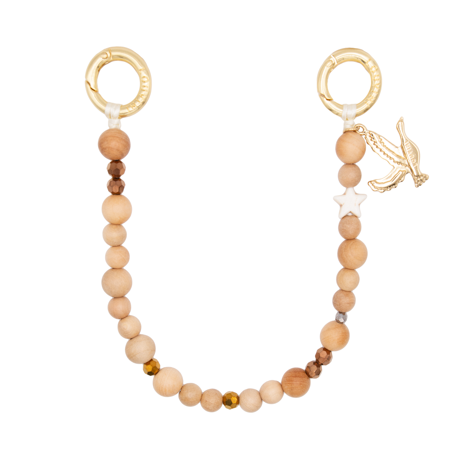 Bracelet pour téléphone en perle en bois