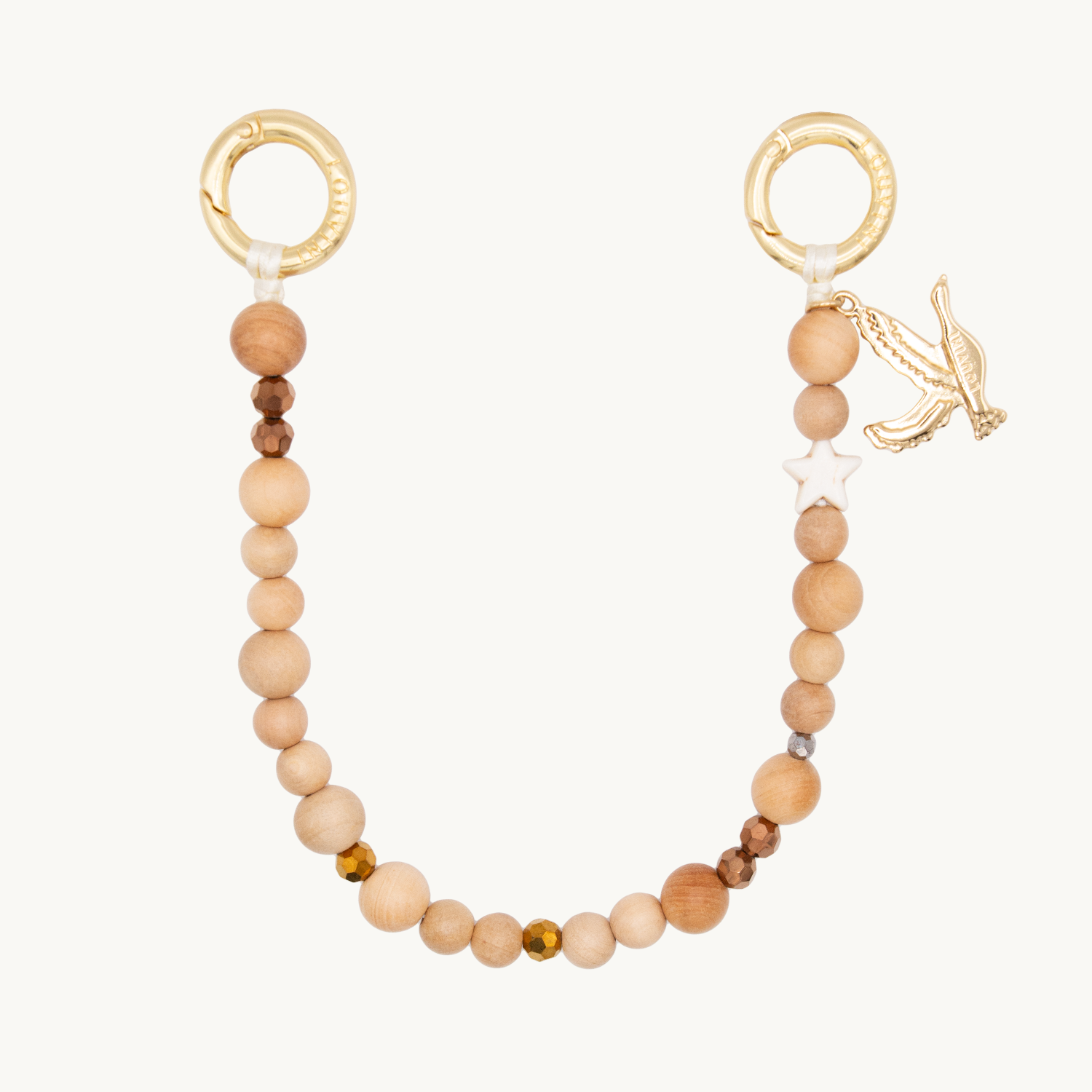 Bracelet pour téléphone en perle en bois