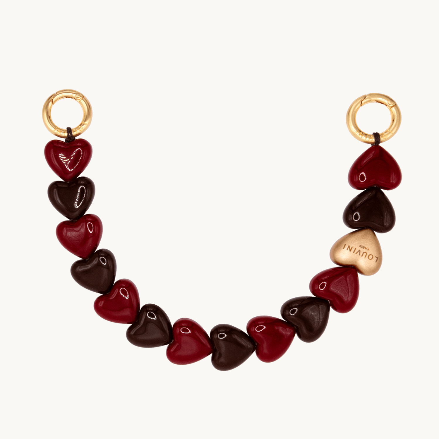 Bracelet PETIT CUORE - Bordeaux-Marron
