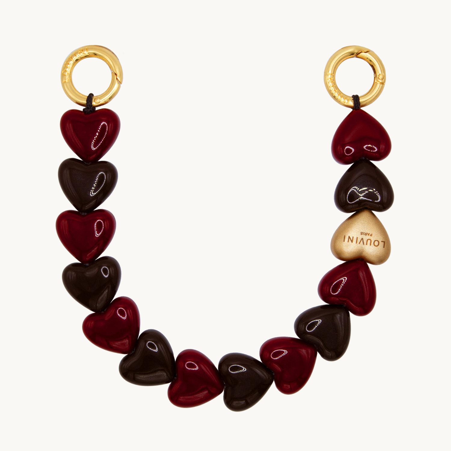 Bracelet PETIT CUORE - Bordeaux-Marron