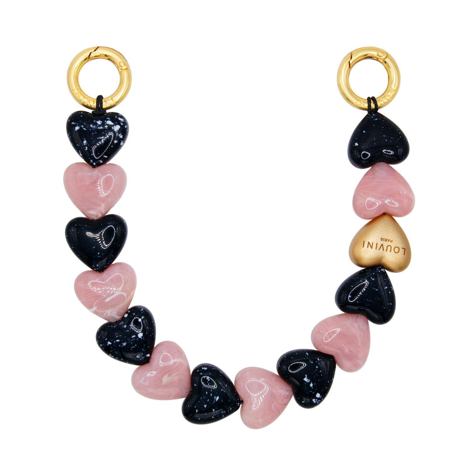 Bracelet PETIT CUORE - Noir-Rose