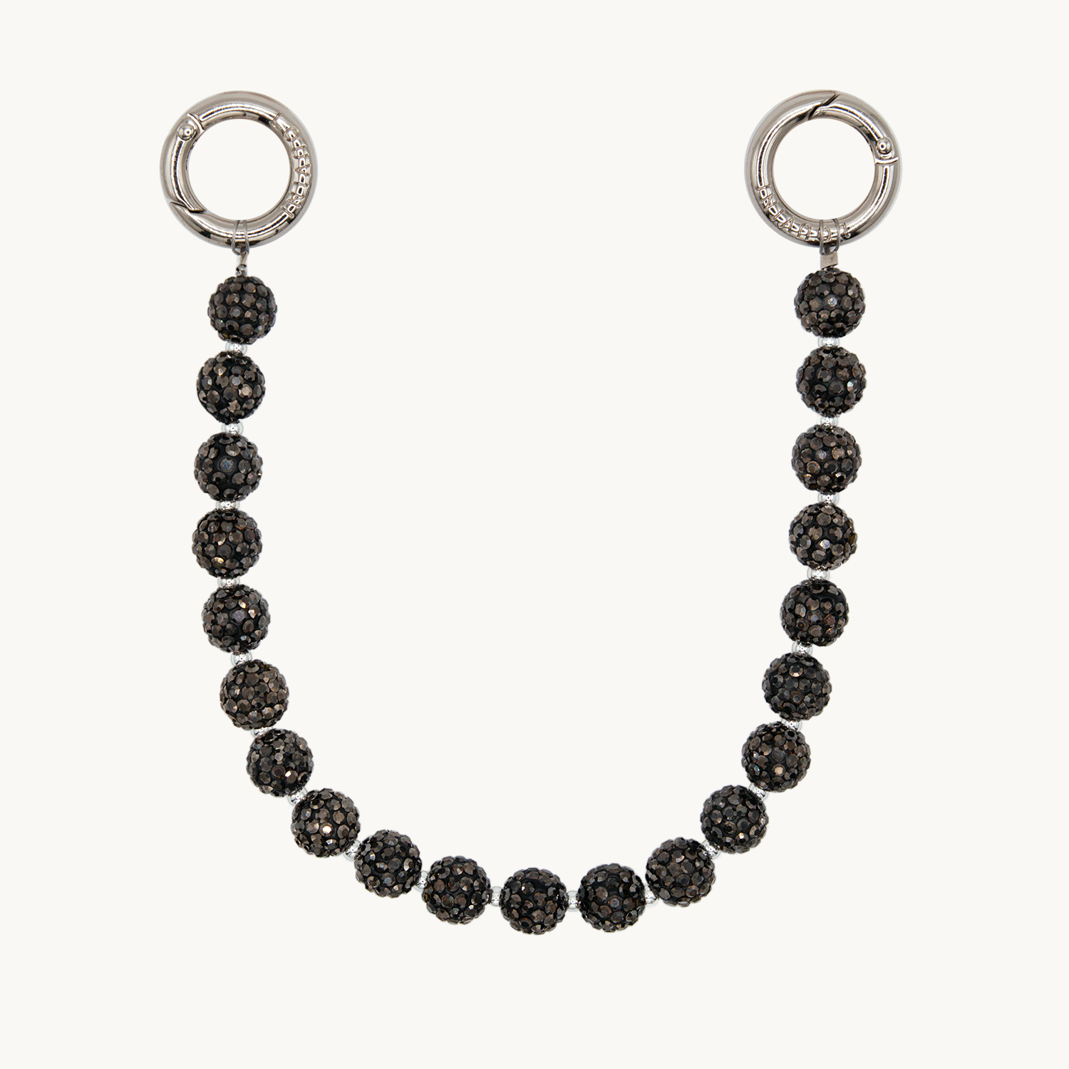 Bracelet de telephone a strass argente