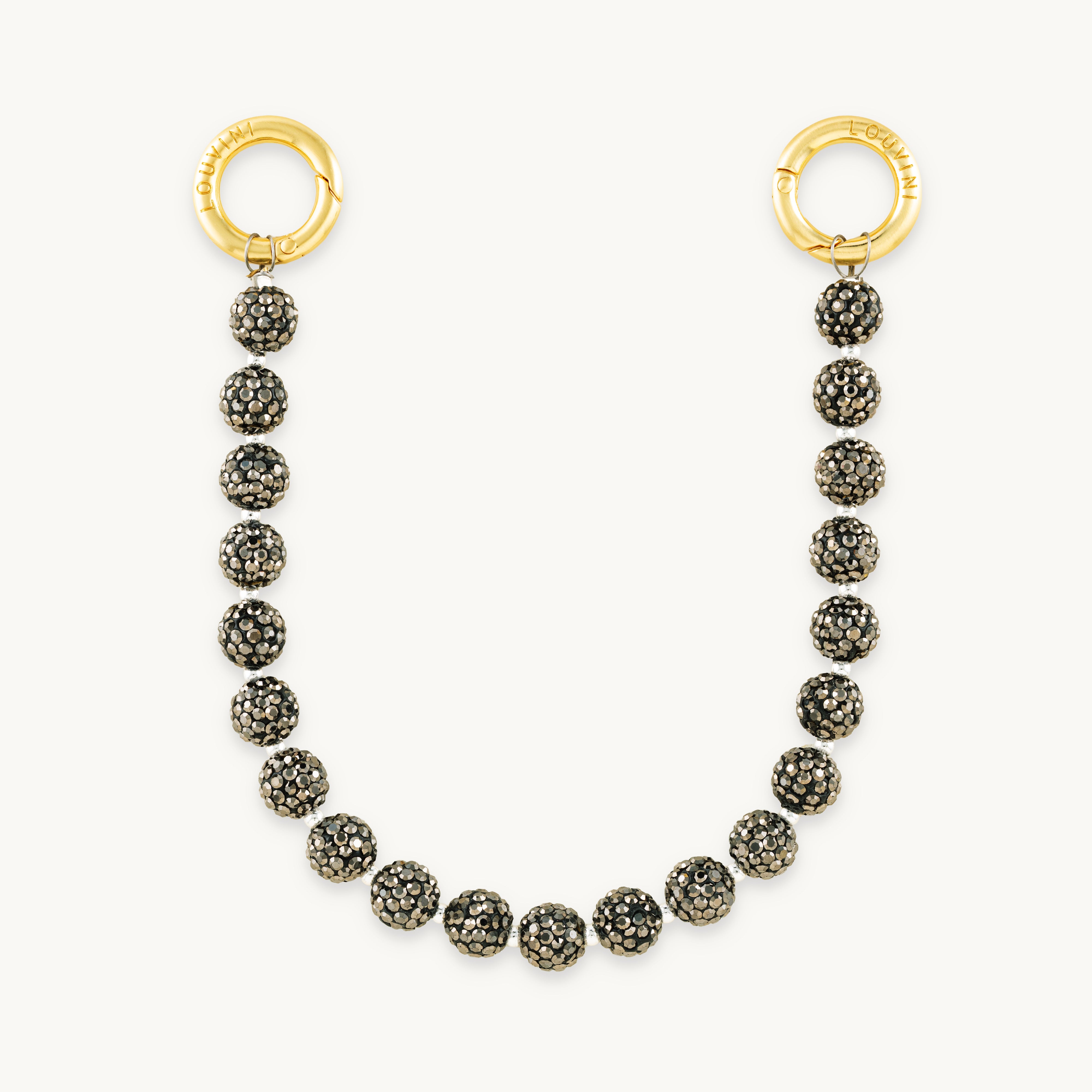 Bracelet de telephone a strass argente
