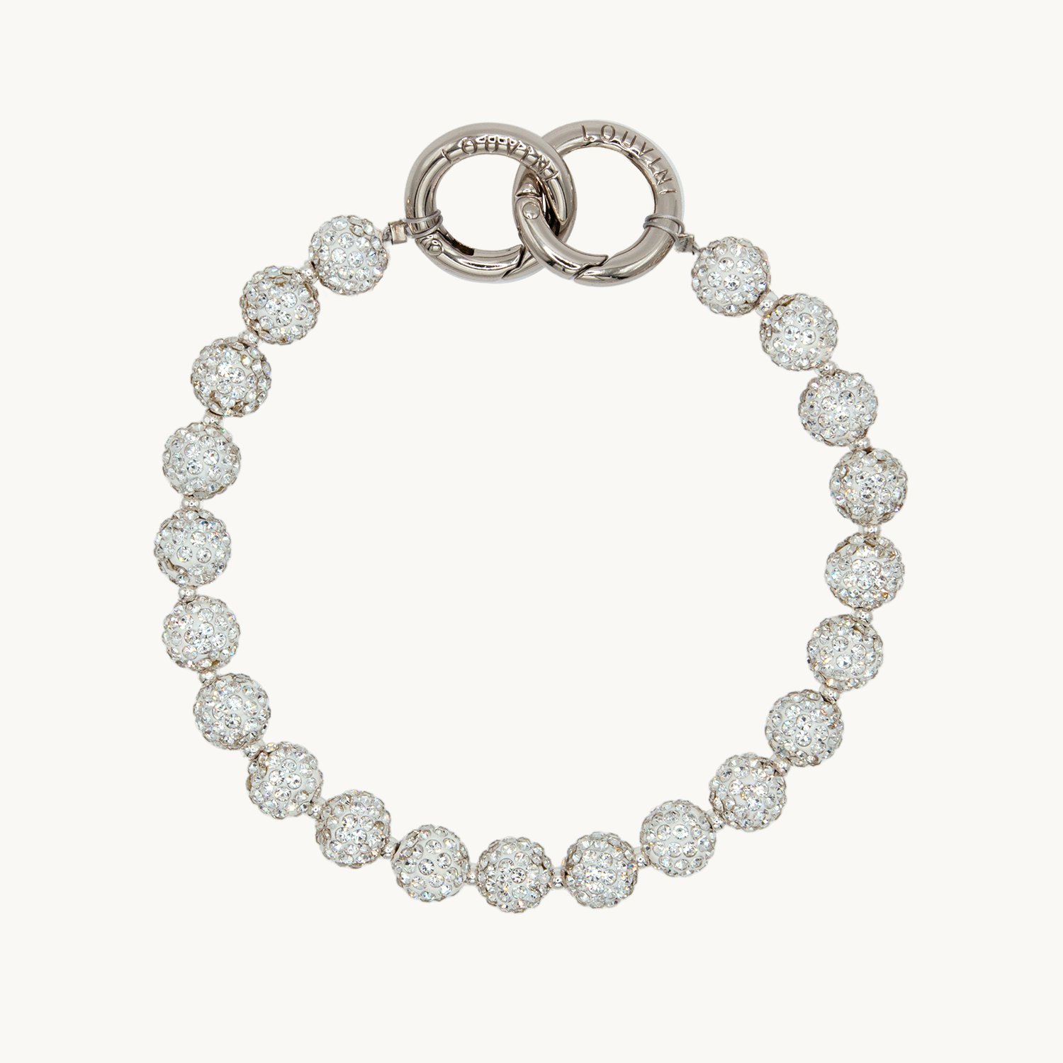 Bracelet de telephone a strass argente