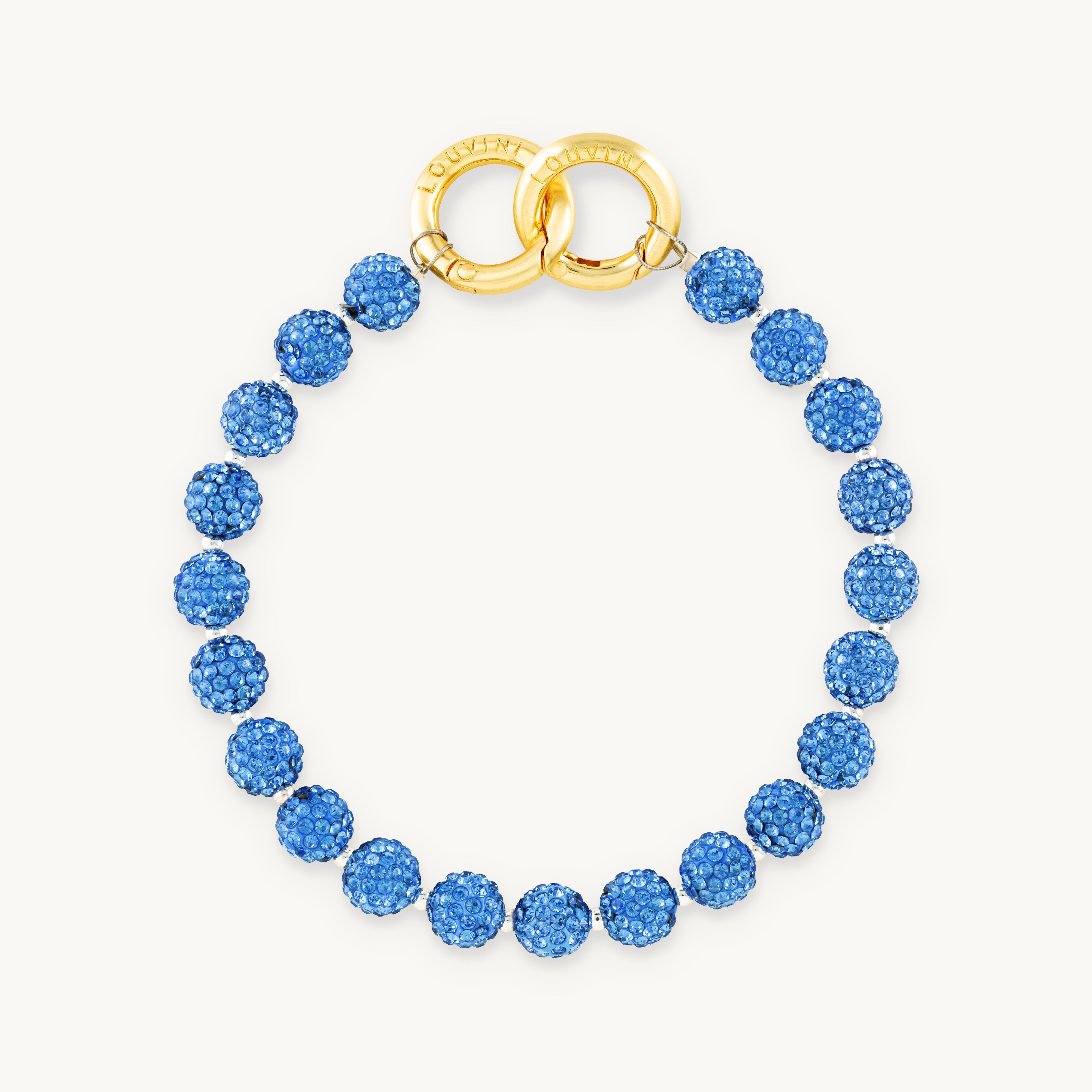 Bracelet de telephone a strass argente