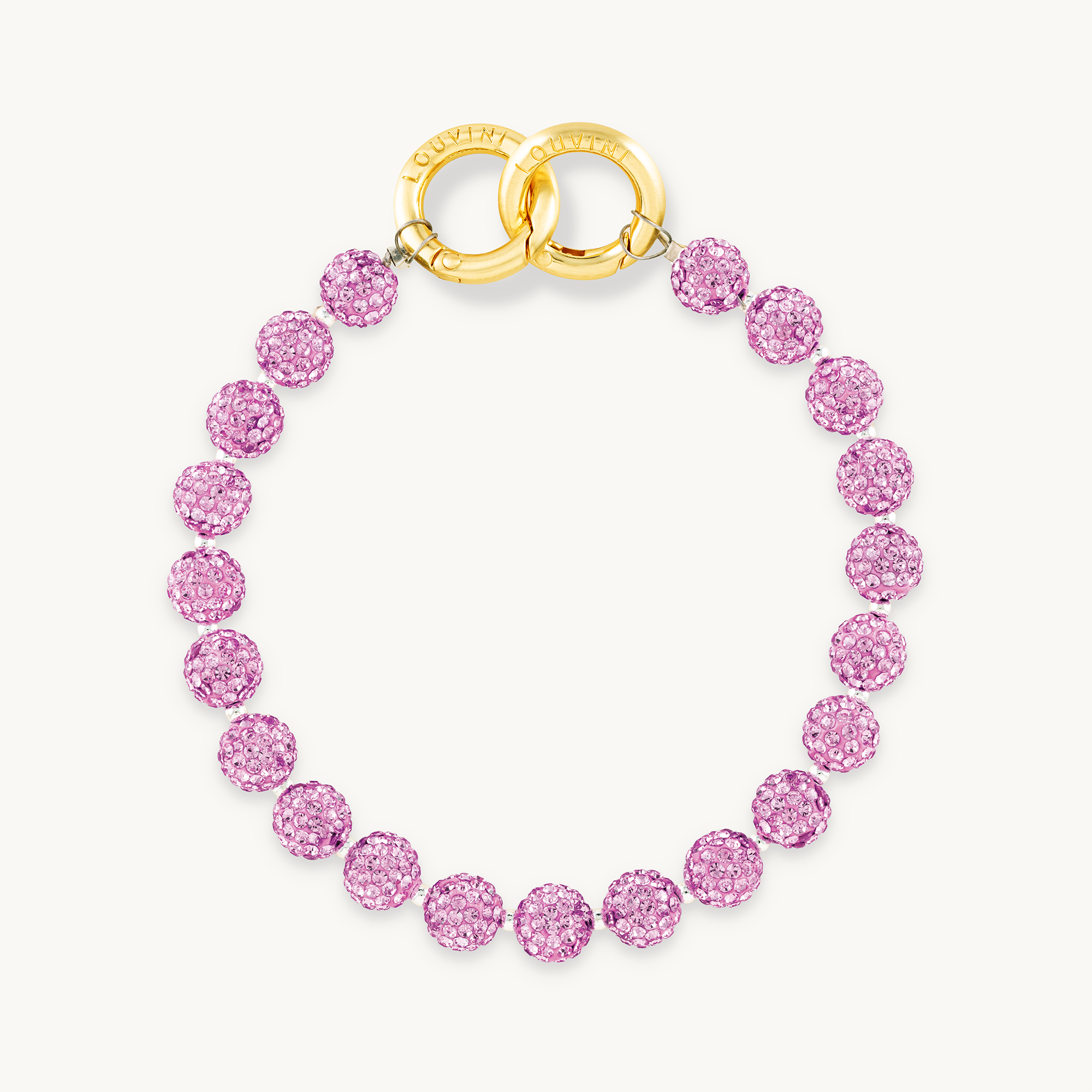 Bracelet de telephone a strass argente