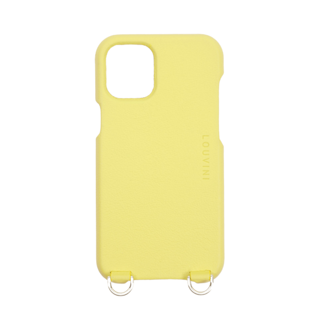 coque pour iPhone en cuir jaune