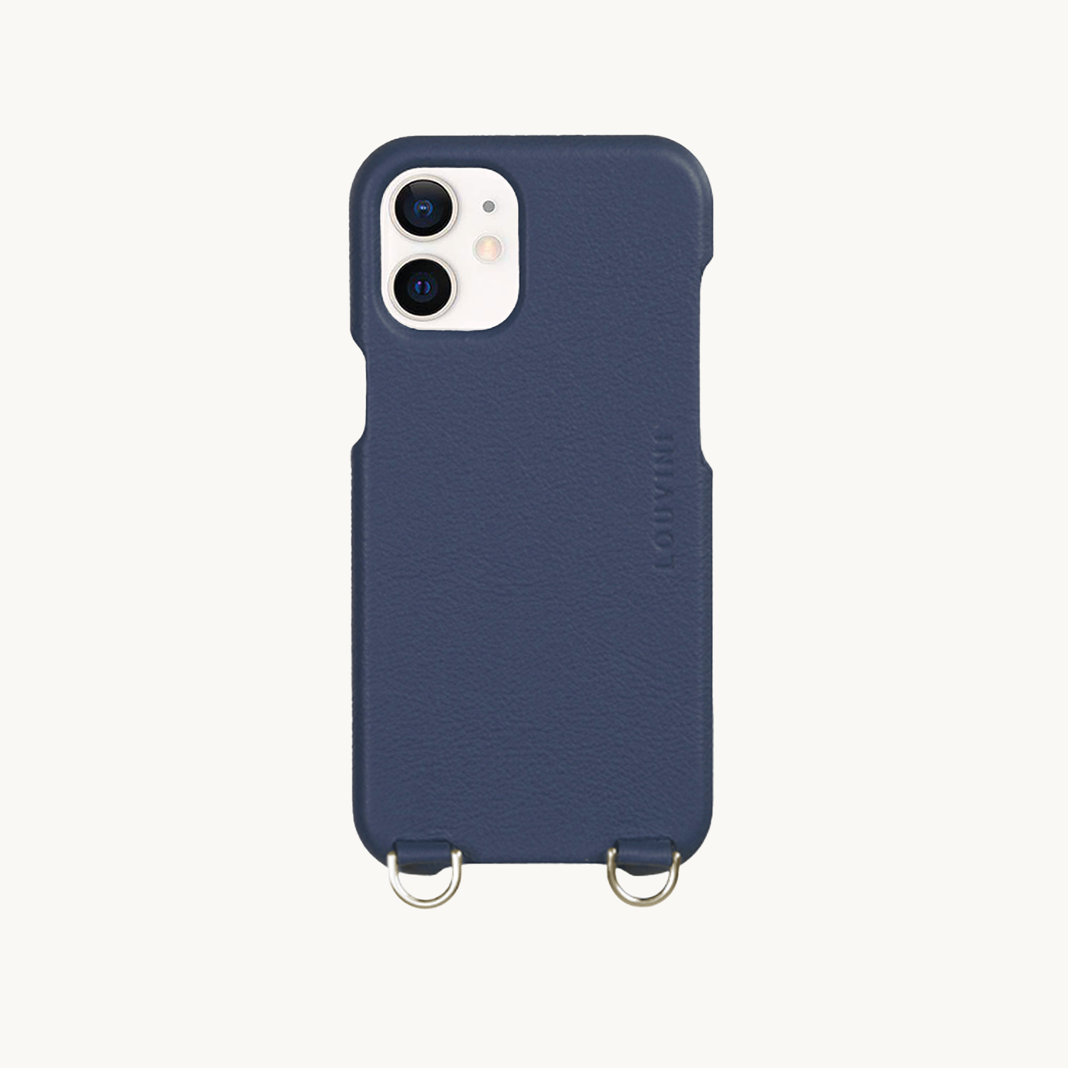 Coque iPhone cuir PETIT LOU - Marine (iPhone 12 & 13 Mini)