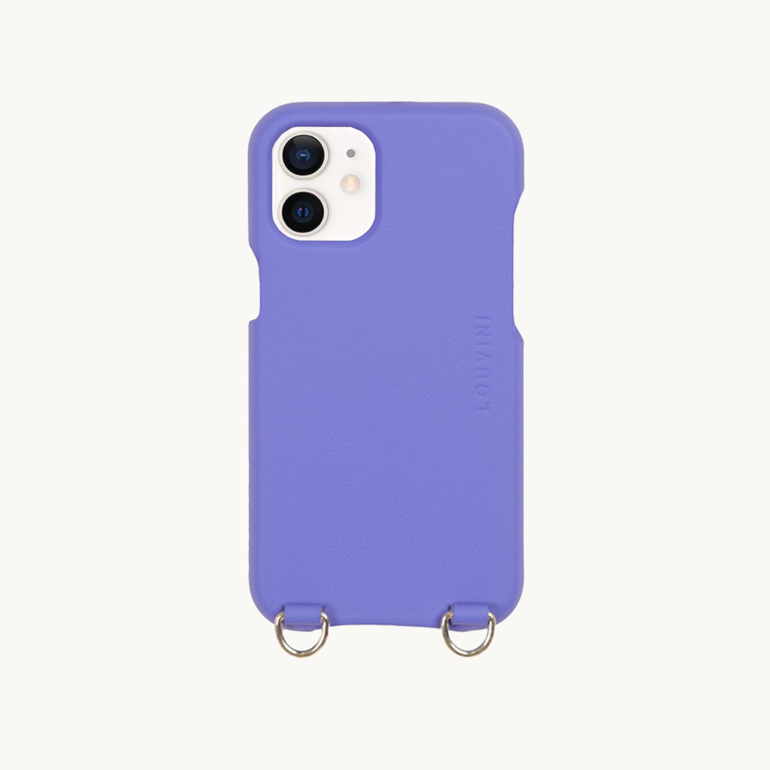 Coque iPhone cuir PETIT LOU - Violet (iPhone 12 & 13 Mini)