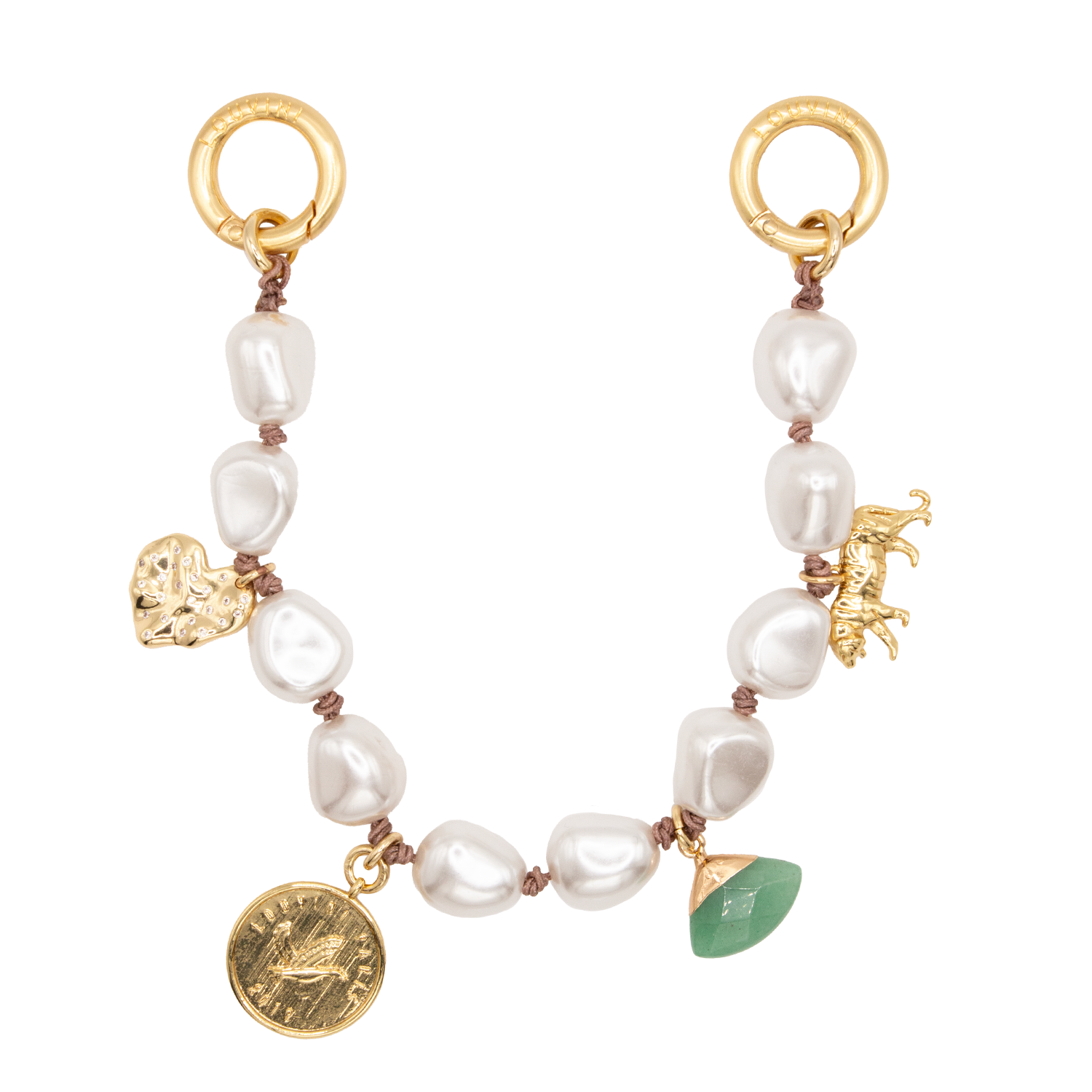 Bracelet pour téléphone en perle avec des charms