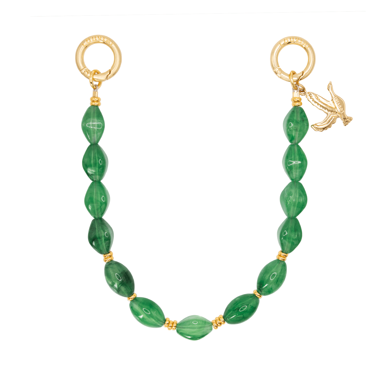 Bracelet de téléphone en résine vert