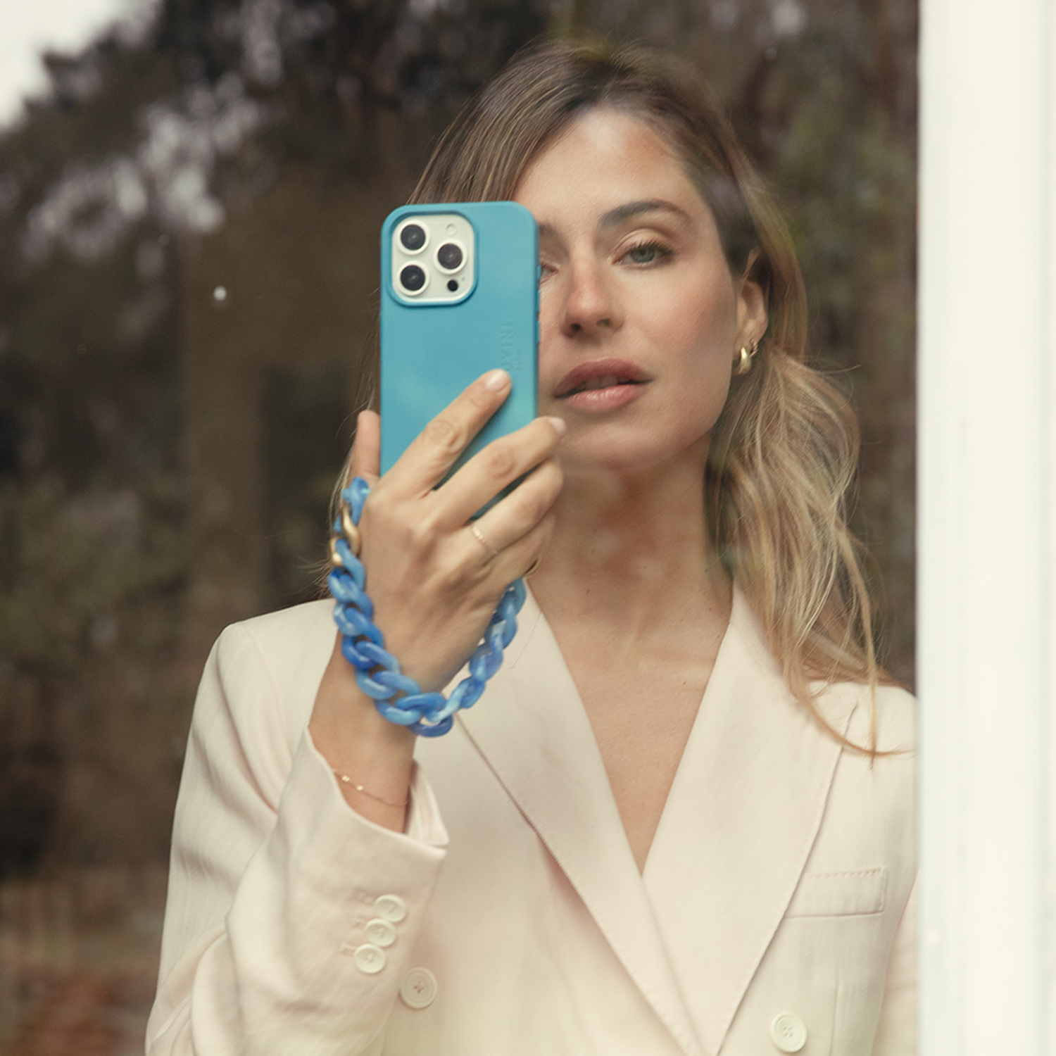 Coque iPhone MagSafe avec anneaux MILO - Bleu