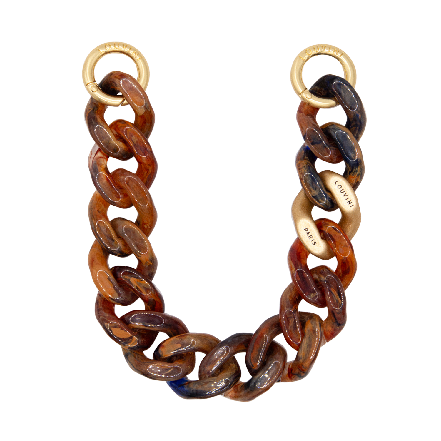 Bracelet de téléphone en résine brun