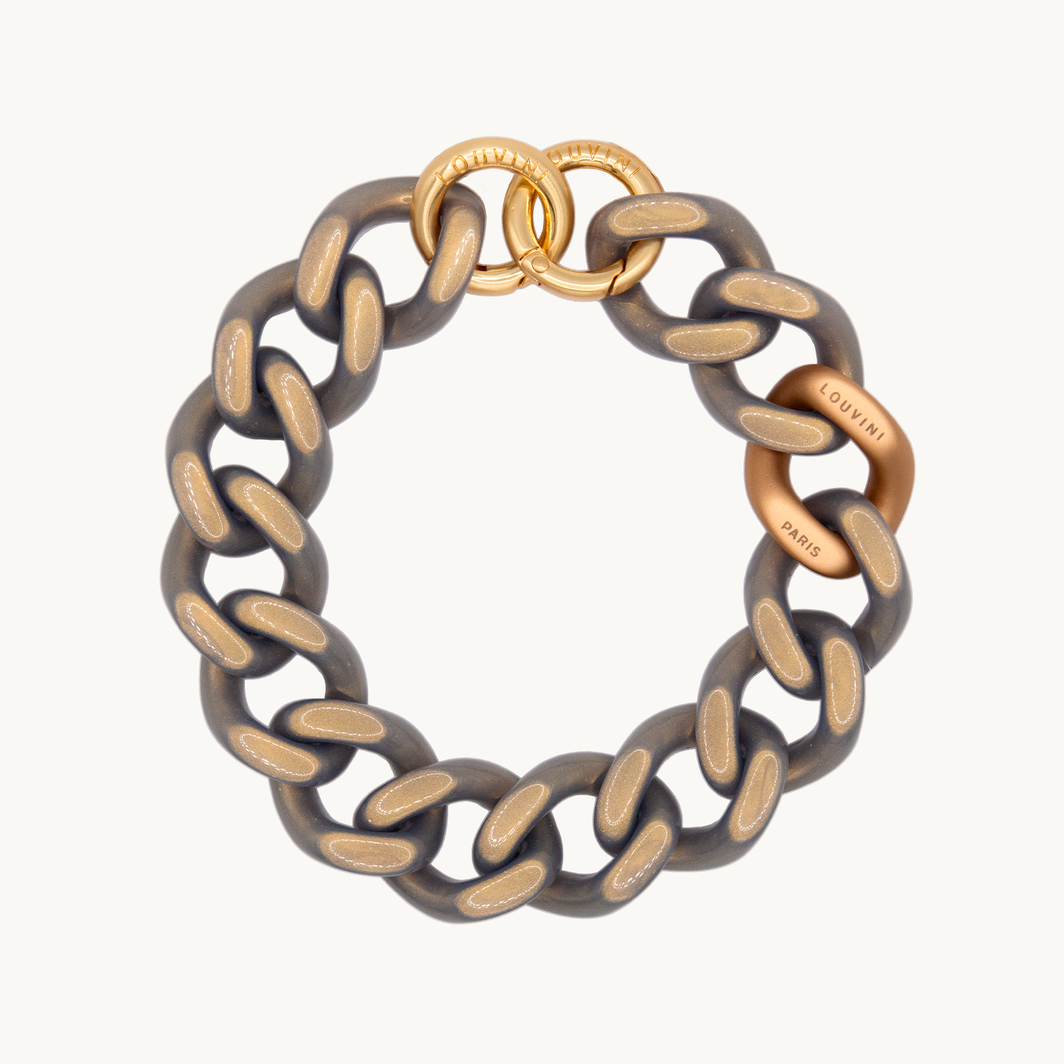 Bracelet PETIT ZOE - Gris-Doré