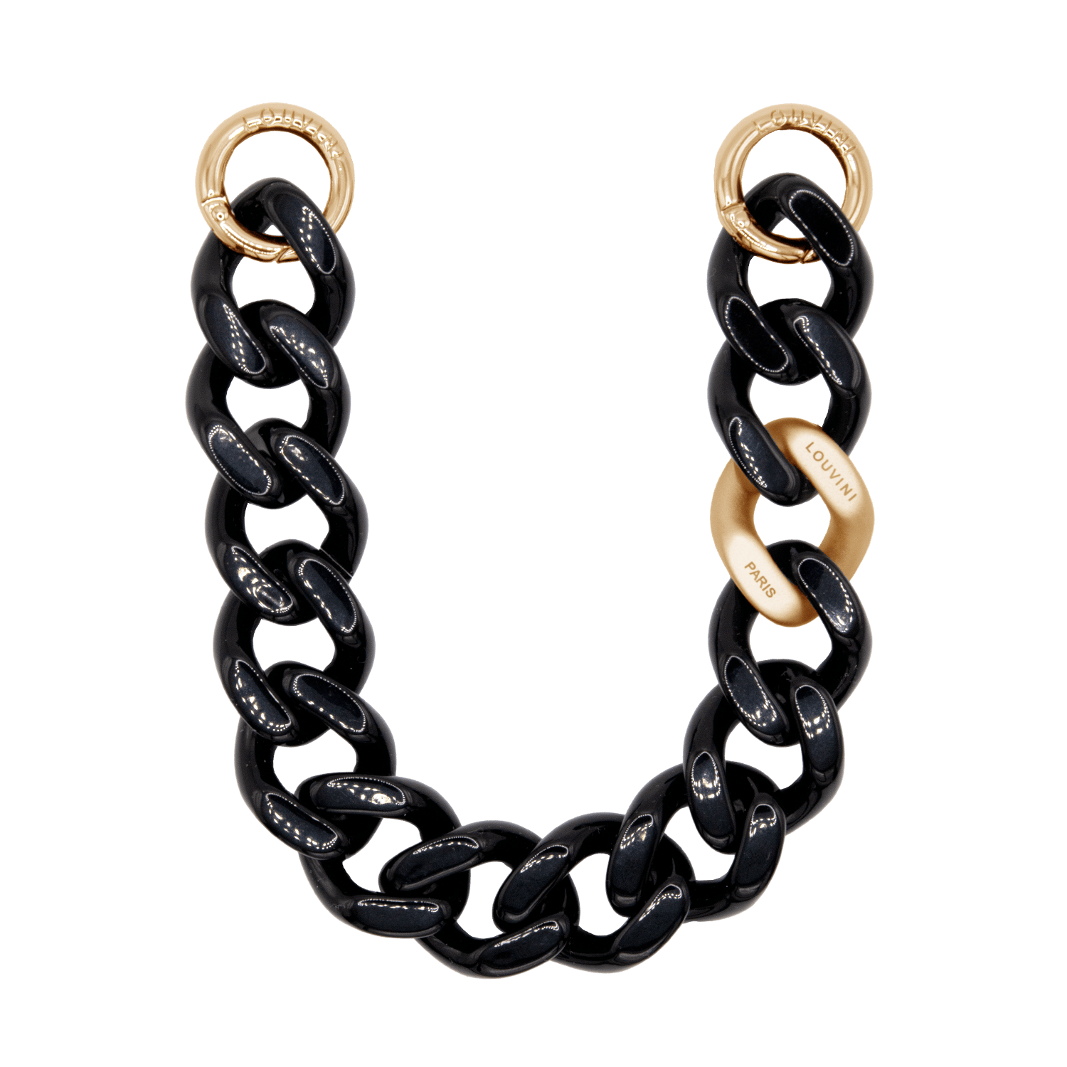 Bracelet de téléphone en résine noir