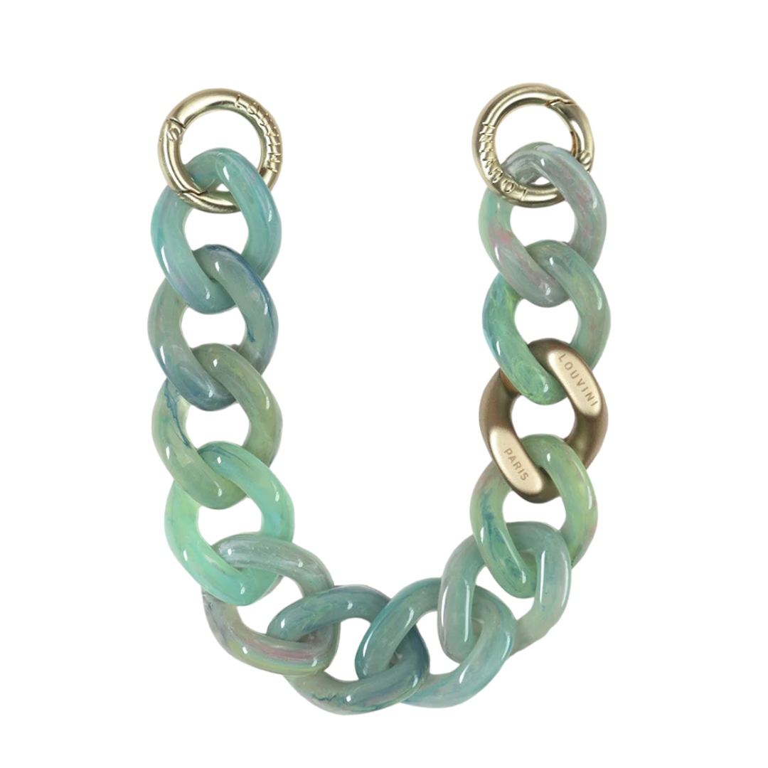 Bracelet de téléphone en résine vert jade