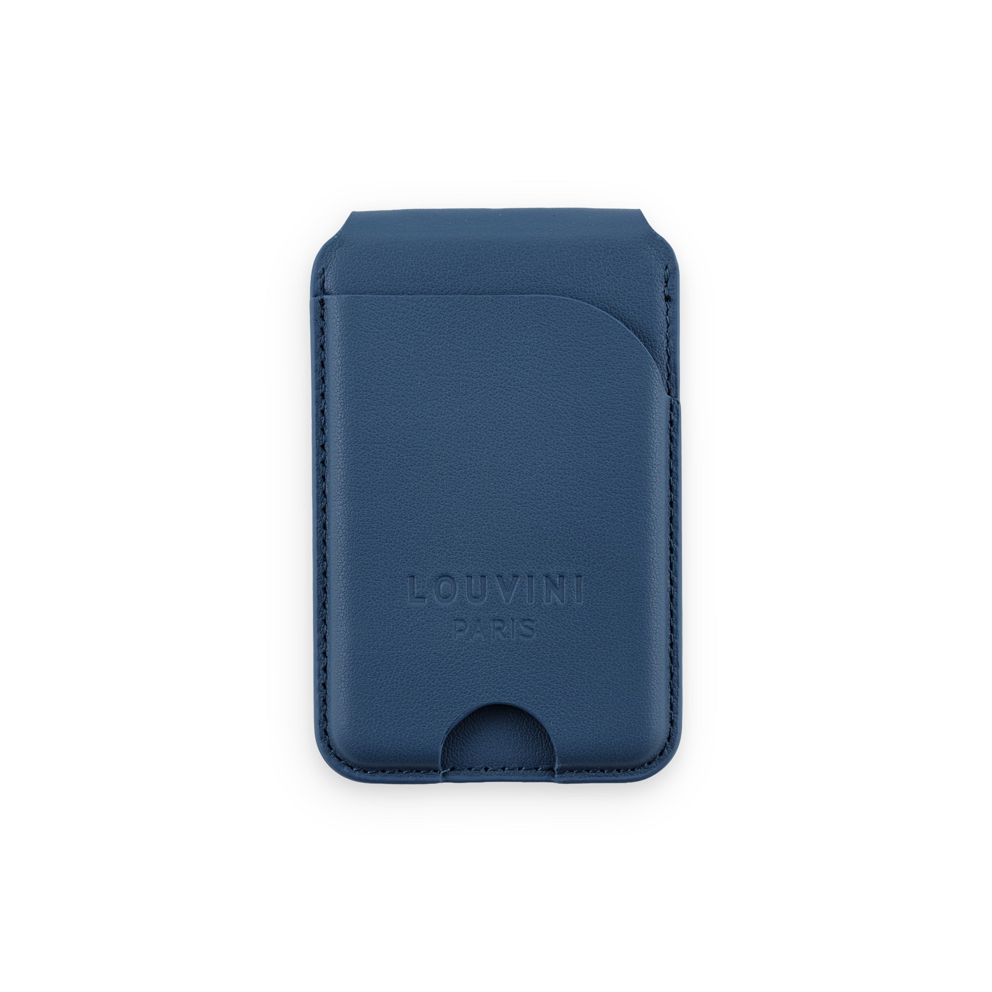 Porte-cartes MagSafe bleu pour coque de téléphone, accessoire pratique et tendance