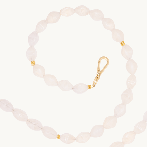 Coque iPhone MILO MagSafe Noir & chaîne RITA Beige