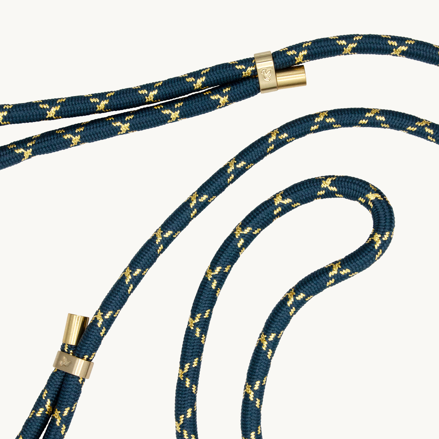Cordon de telephone ajustable marine dore