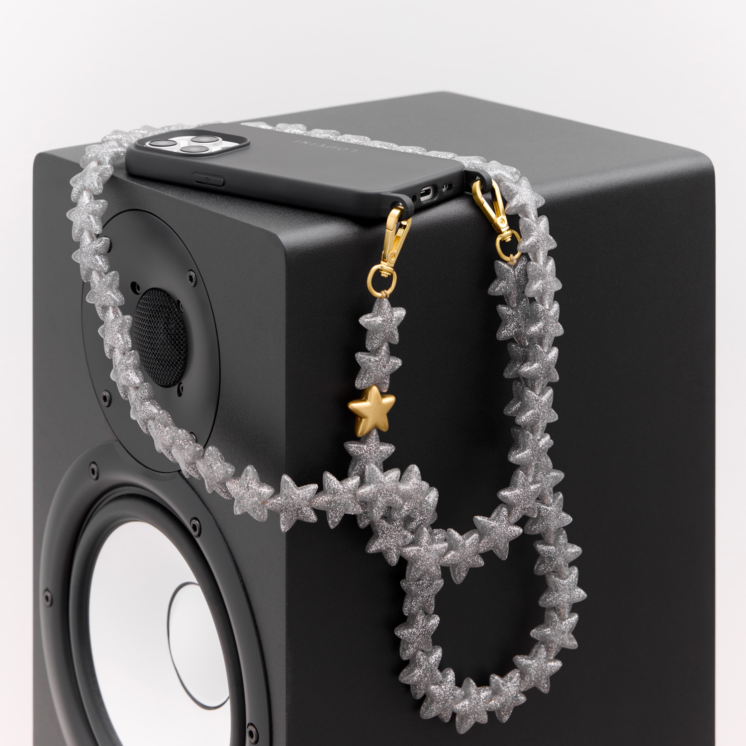 chaine de telephone etoile argente
