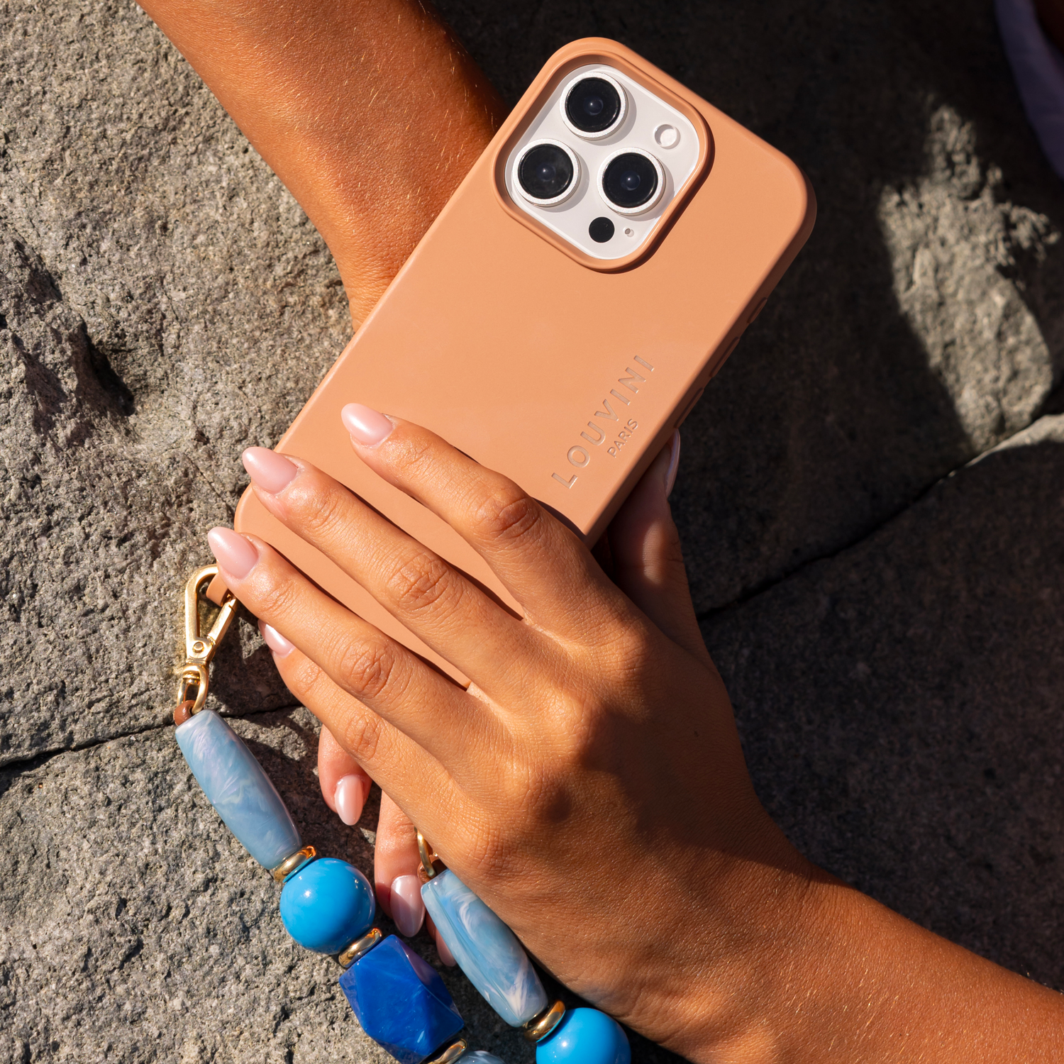 Coque iPhone MagSafe avec anneaux MILO - Cannelle