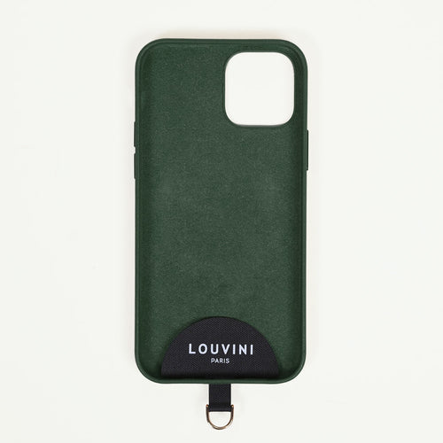 Coque iPhone MagSafe avec anneaux vert olive