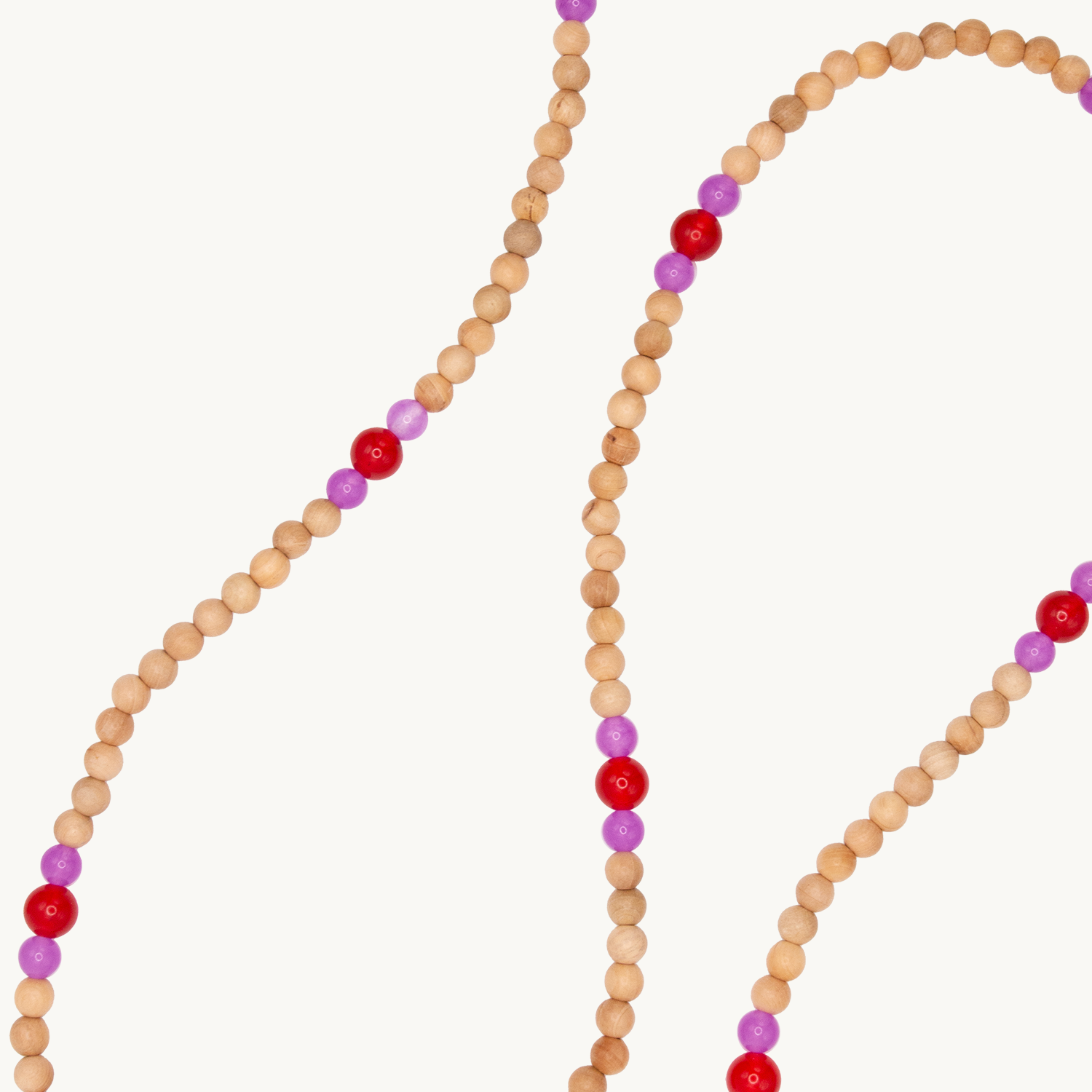 Chaîne de telephone bandouliere en perles de bois