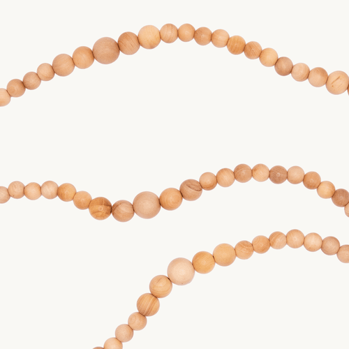 Chaîne de telephone bandouliere en perles de bois