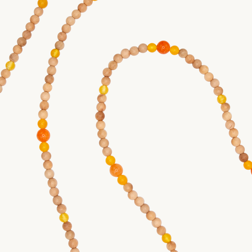 Chaîne de telephone bandouliere en perles de bois