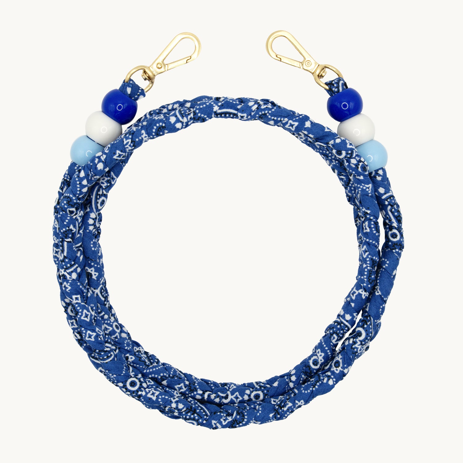 Cordon de telephone bandana bleu