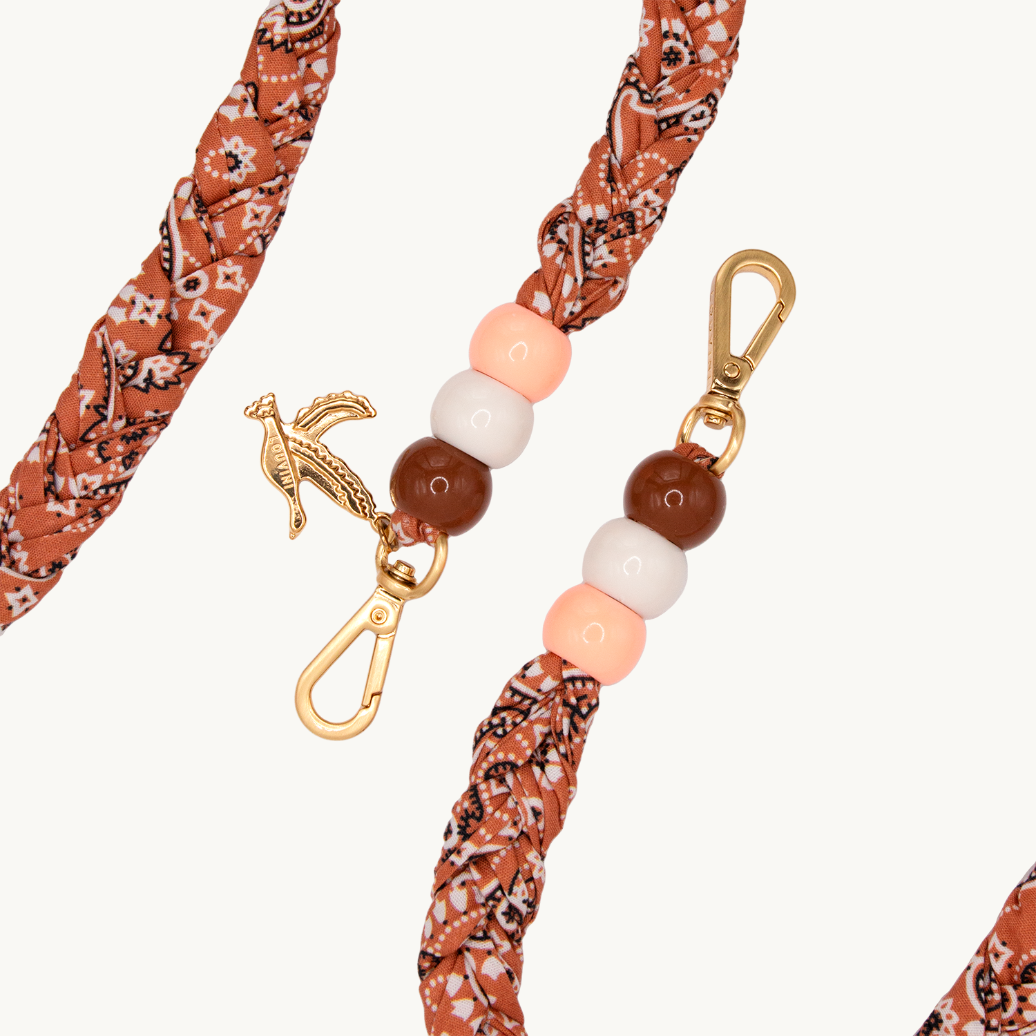 Cordon de telephone bandana camel