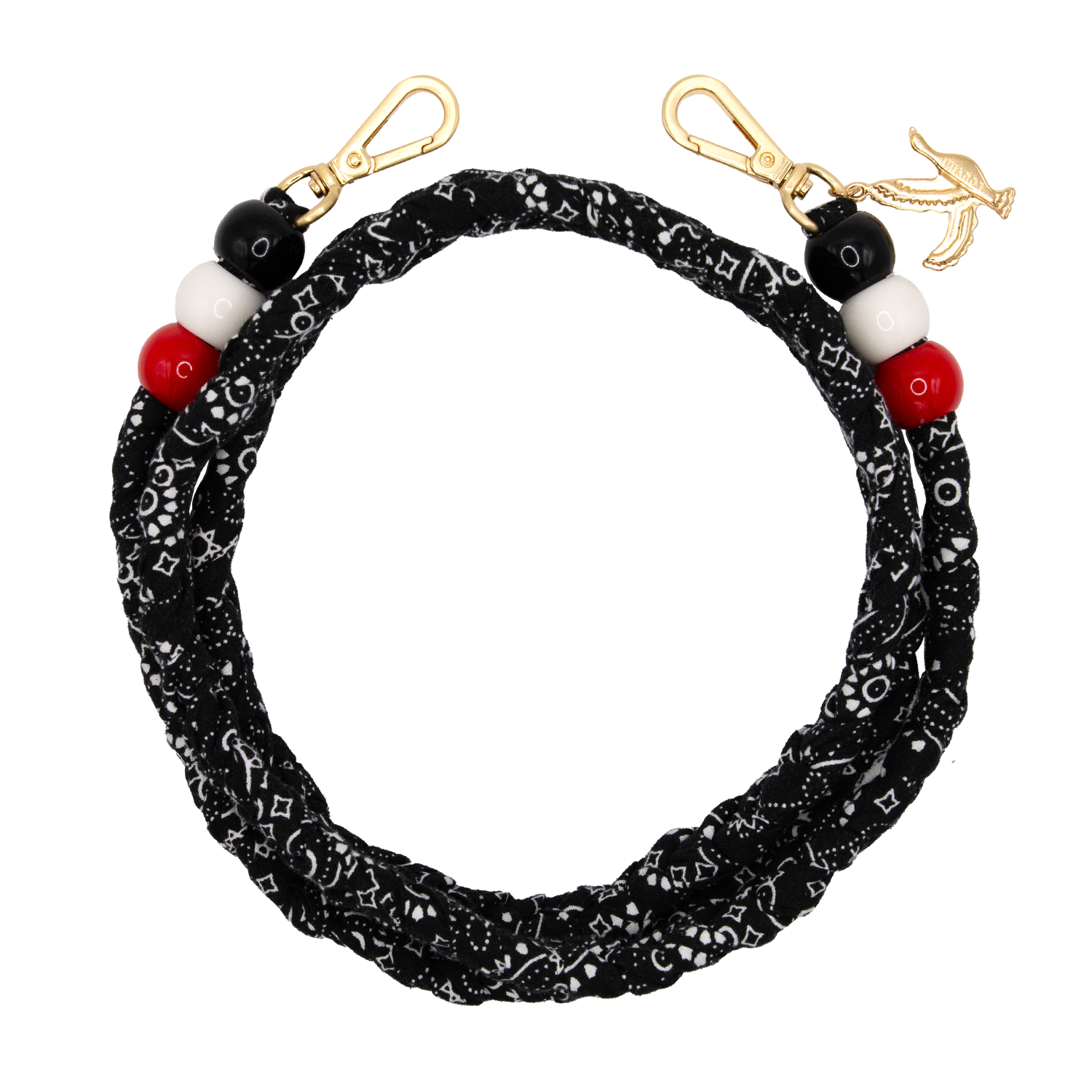 Cordon de telephone bandana noir