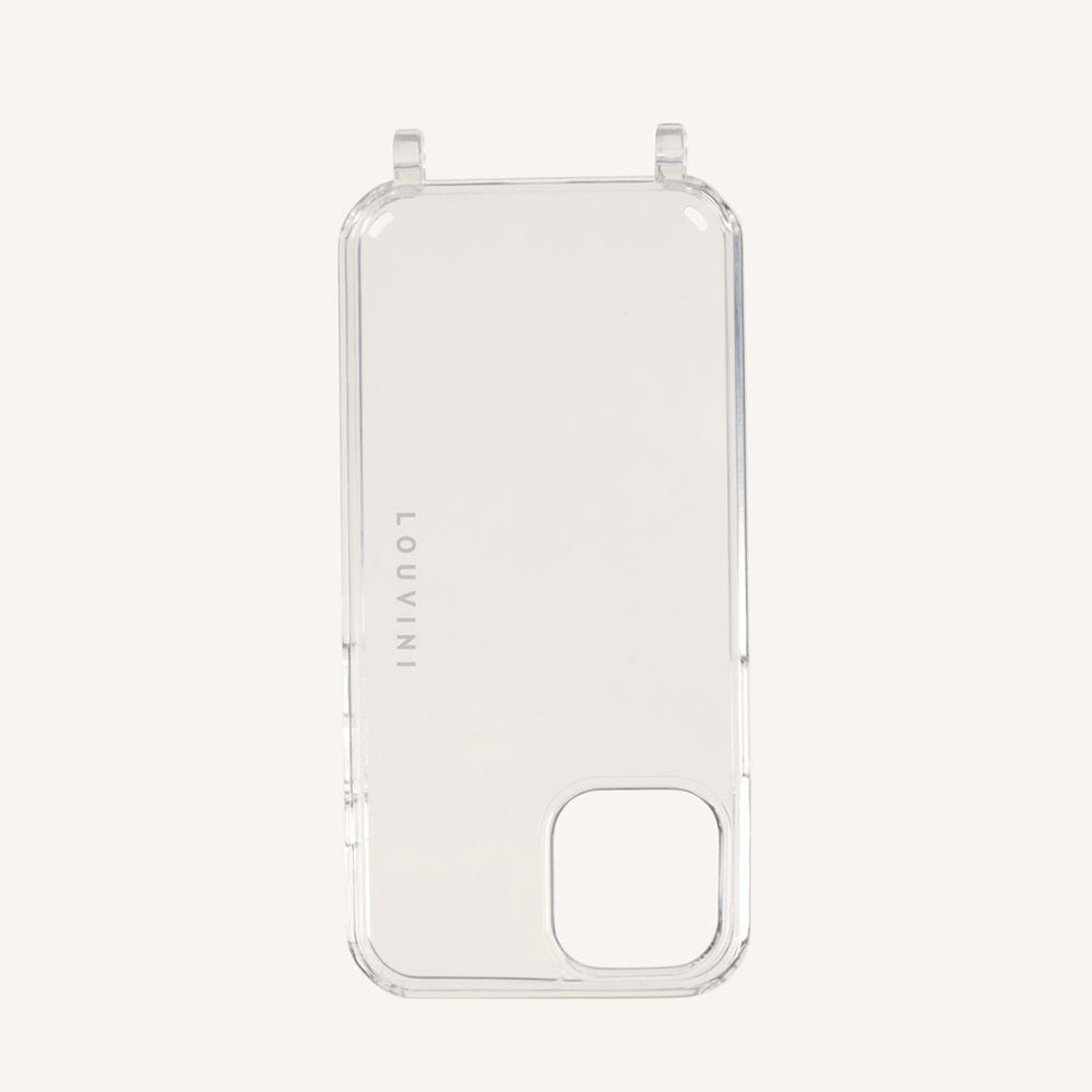 Coque Charlie iPhone & cordon Tessa Gris-Doré