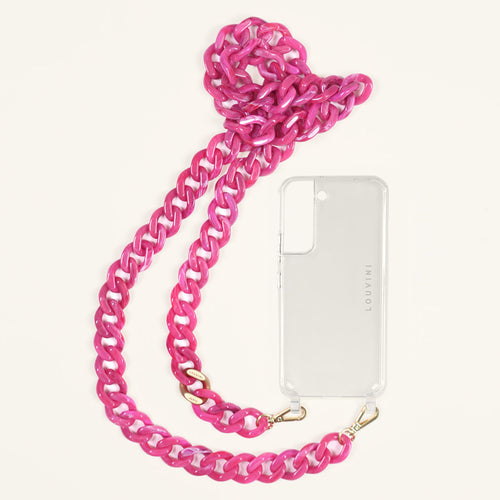 Coque Charlie & chaîne Zoé Fuchsia (Samsung)